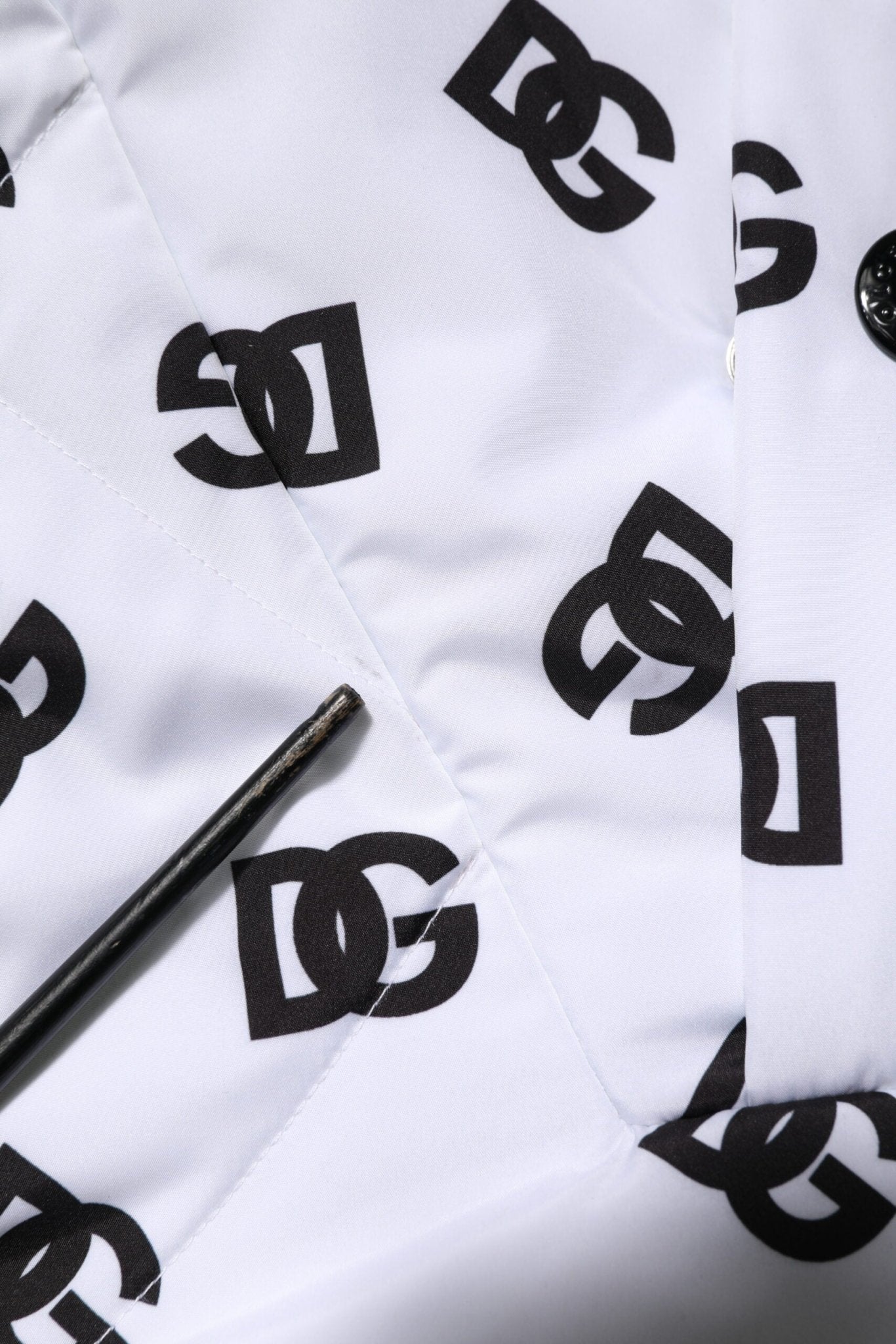 Dolce & Gabbana White DG Monogram Hooded Quilted Jacket - RIMODA