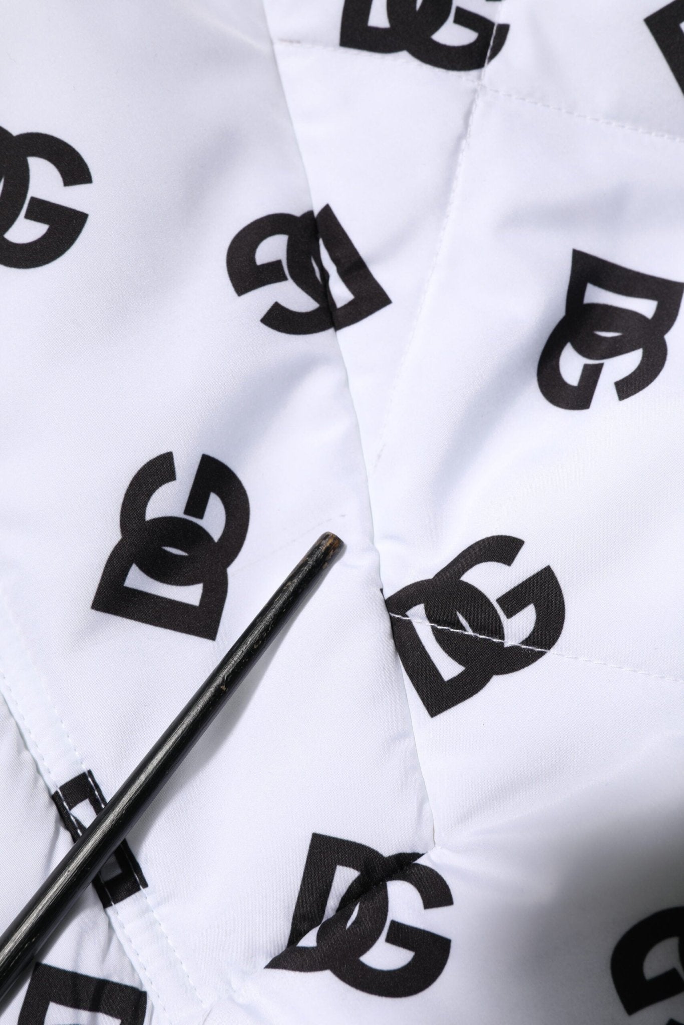 Dolce & Gabbana White DG Monogram Hooded Quilted Jacket - RIMODA