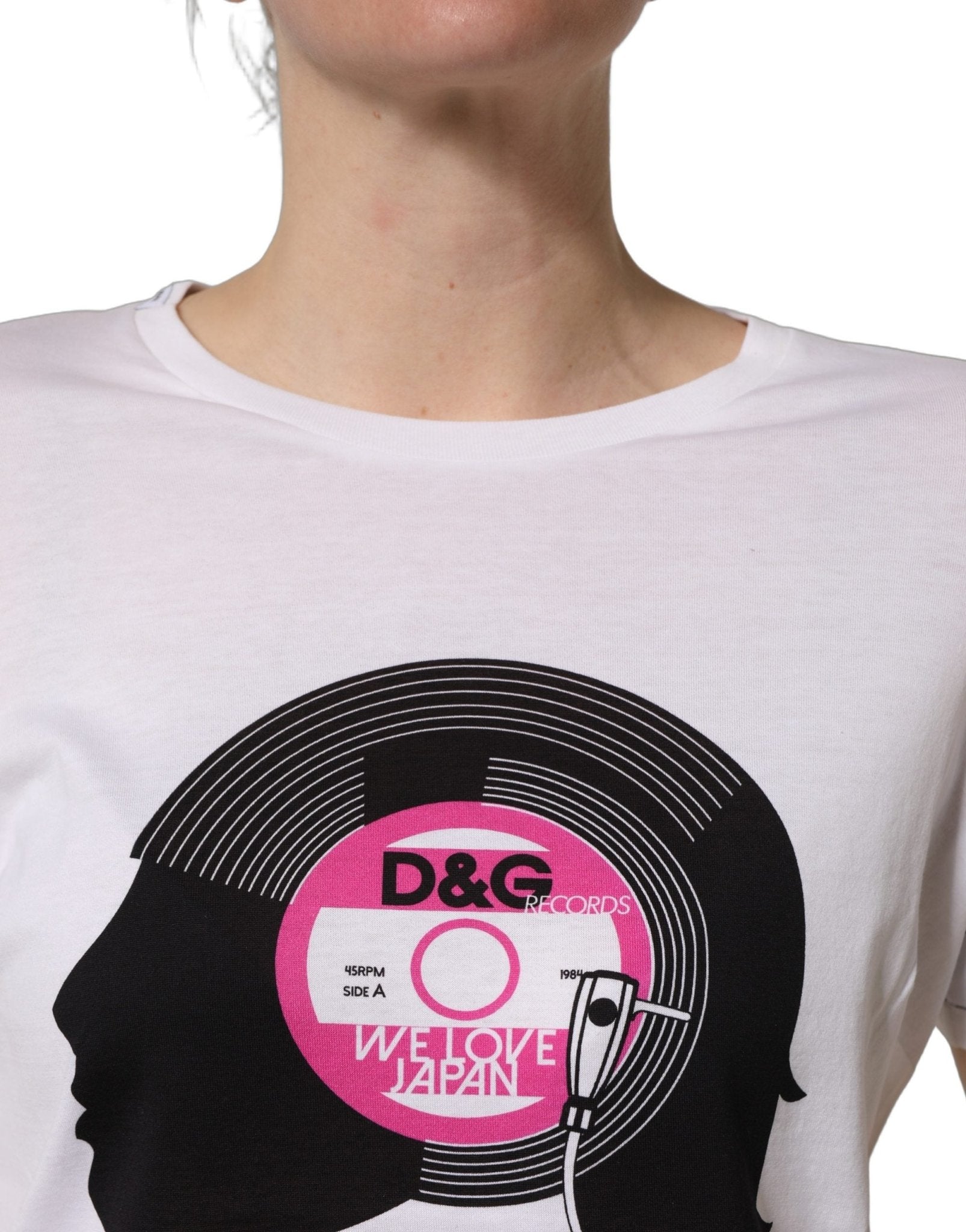 Dolce & Gabbana White D&G WE LOVE JAPAN Print Cotton T-shirt - RIMODA