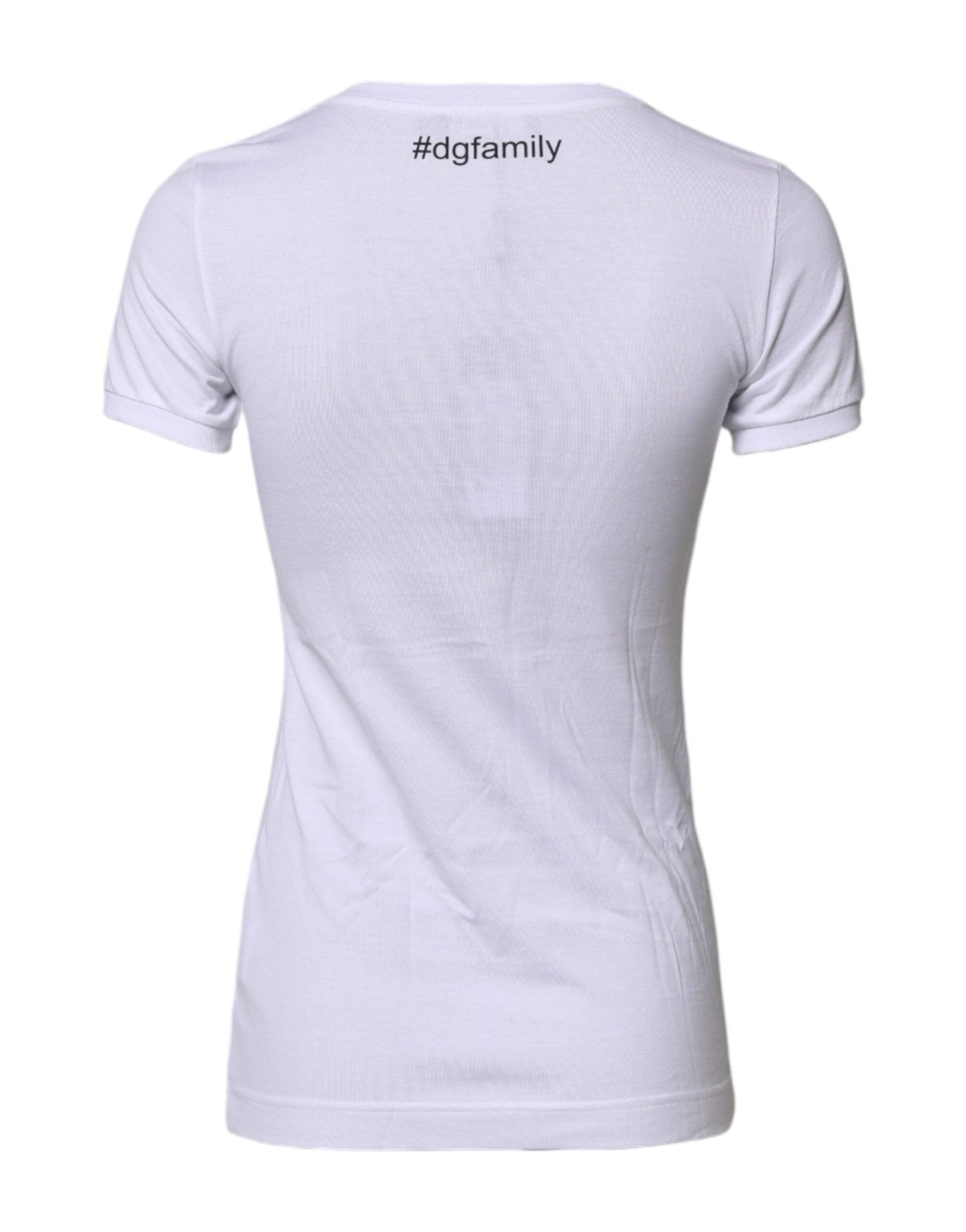 Dolce & Gabbana White DGFAMILY Embroidery Cotton T-shirt - RIMODA