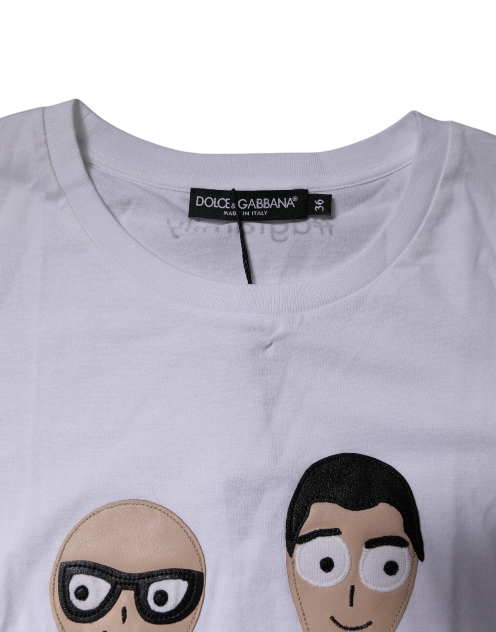 Dolce & Gabbana White DGFAMILY Embroidery Cotton T-shirt - RIMODA