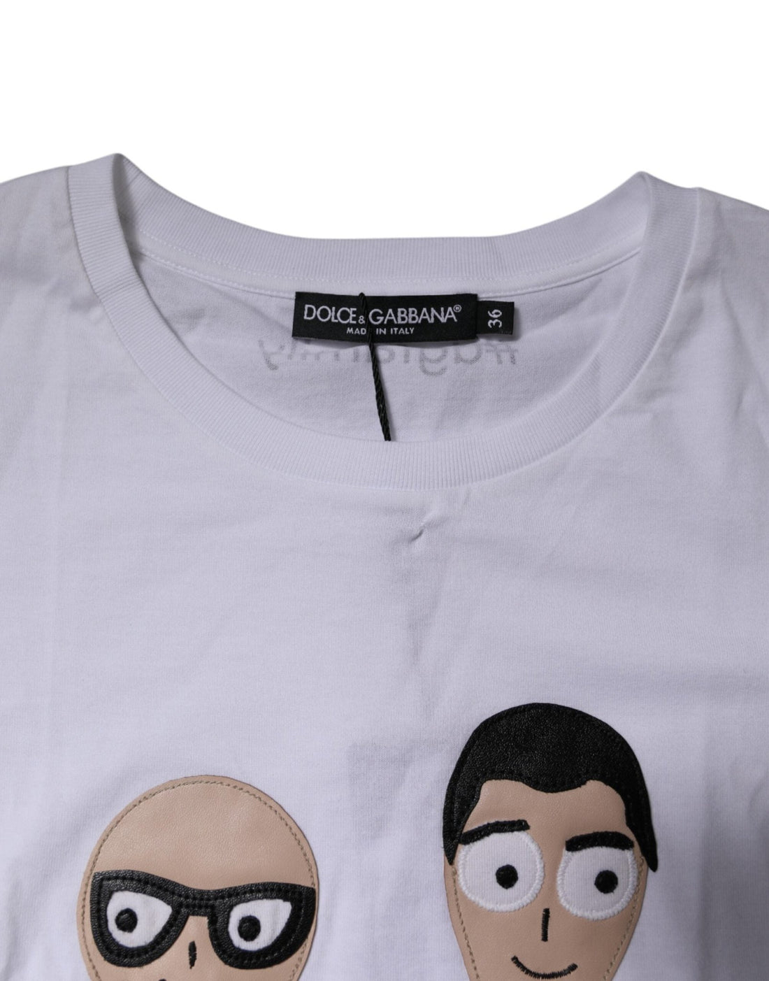 Dolce & Gabbana White DGFAMILY Embroidery Cotton T-shirt - RIMODA