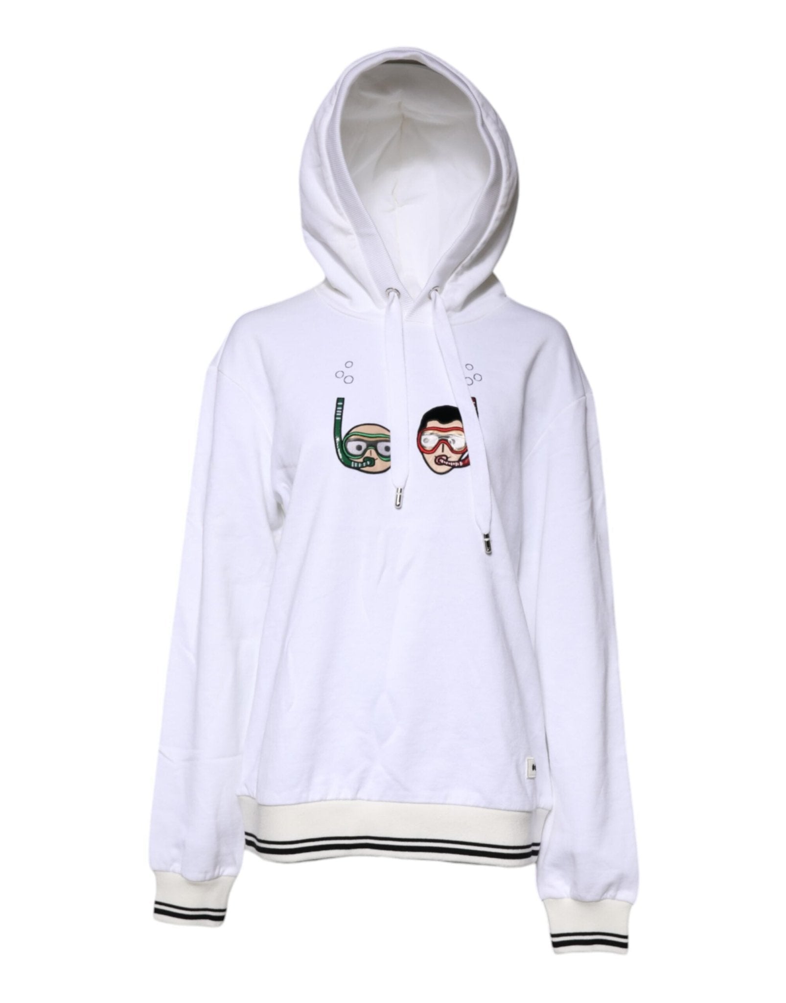 Dolce & Gabbana White DGFamily Hooded Sweatshirt Sweater - RIMODA