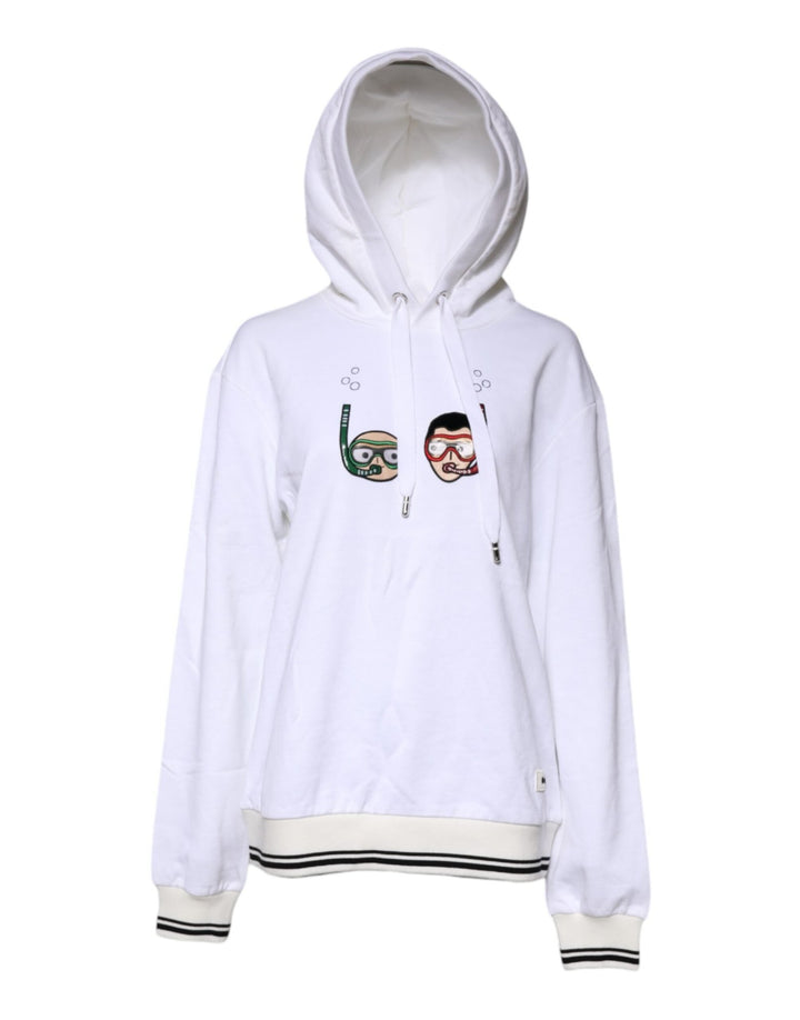 Dolce & Gabbana White DGFamily Hooded Sweatshirt Sweater - RIMODA