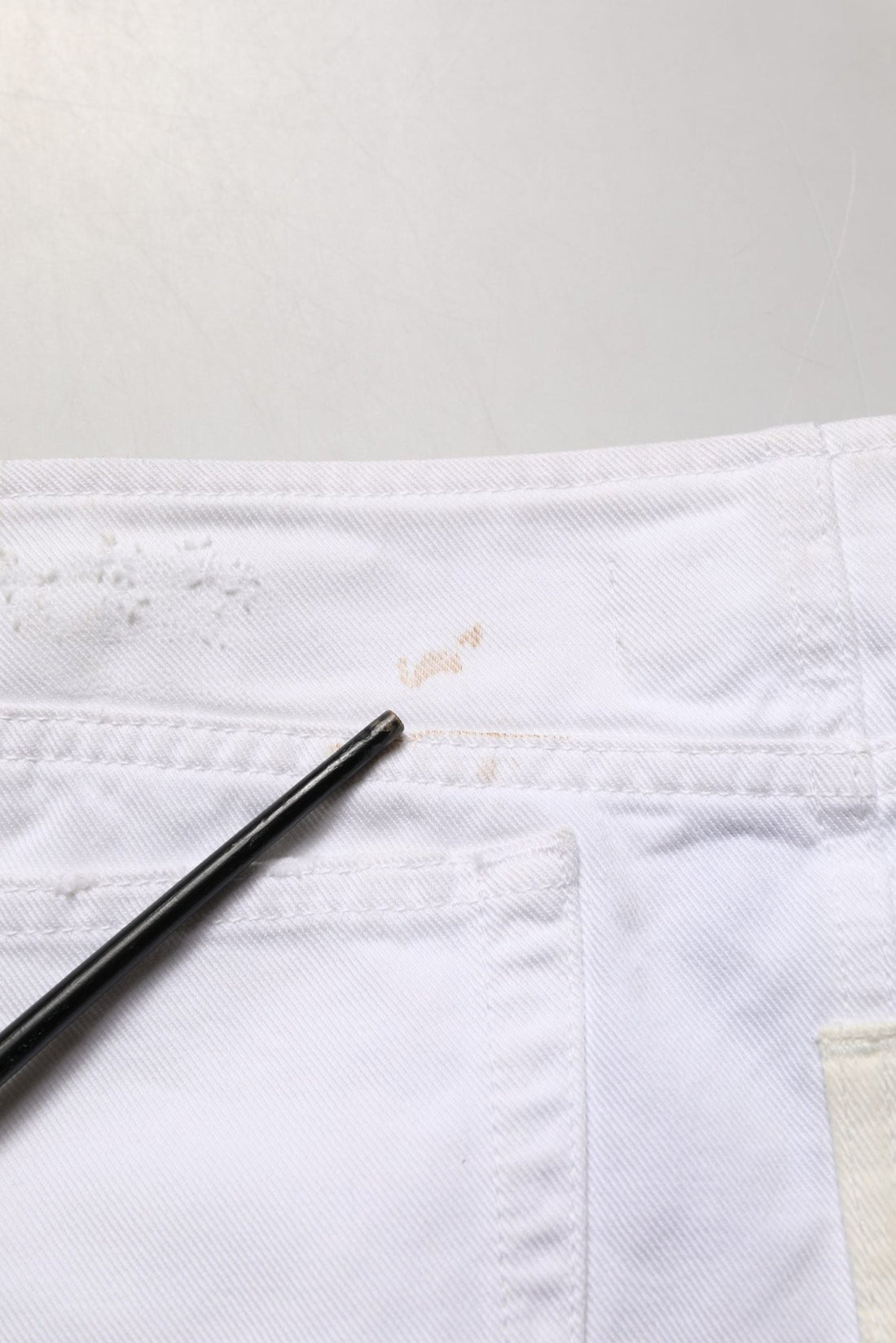 Dolce & Gabbana White Distressed Cotton Denim Mini Skirt - RIMODA