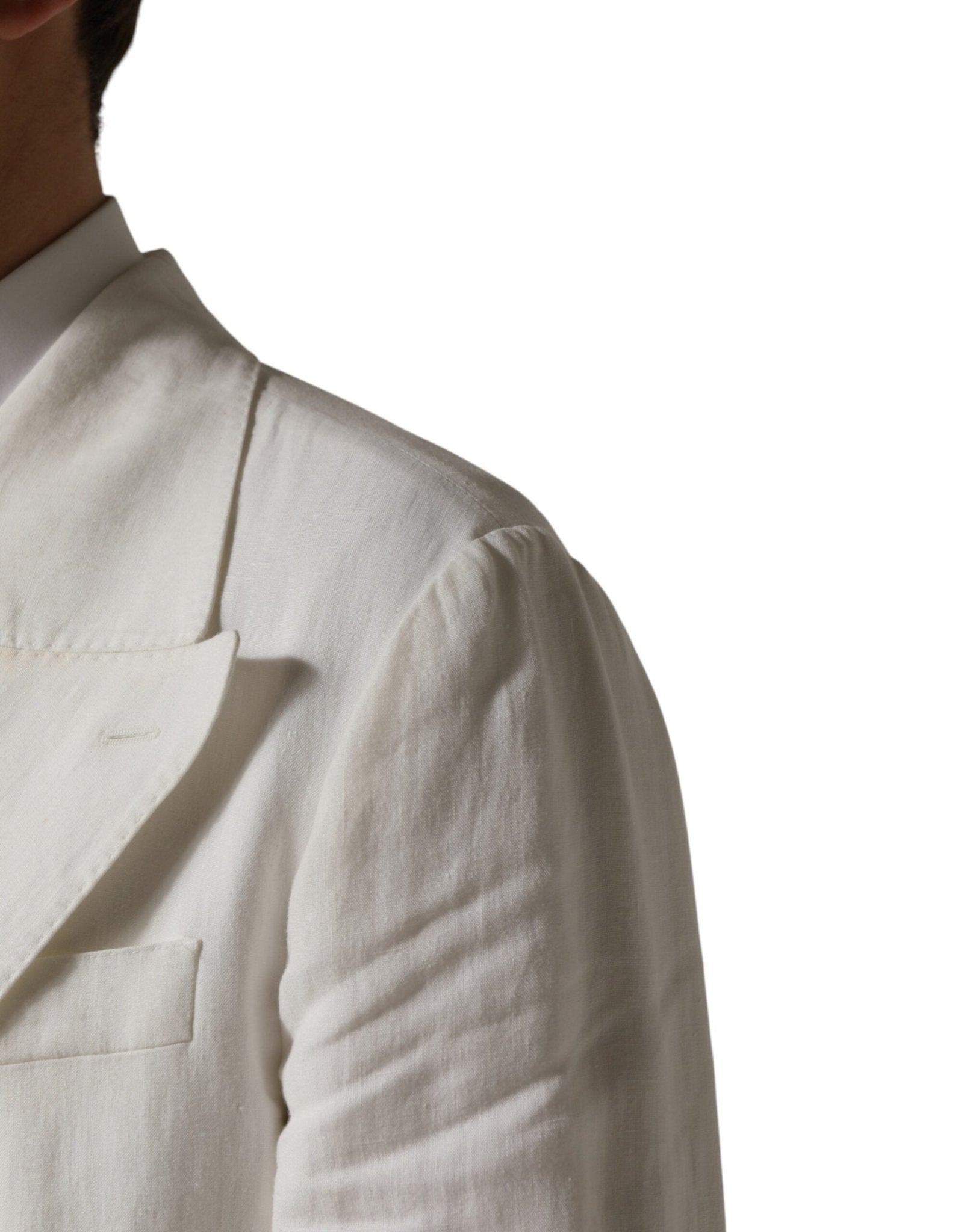 Dolce & Gabbana White Double Breasted Men Trench Coat Jacket - RIMODA