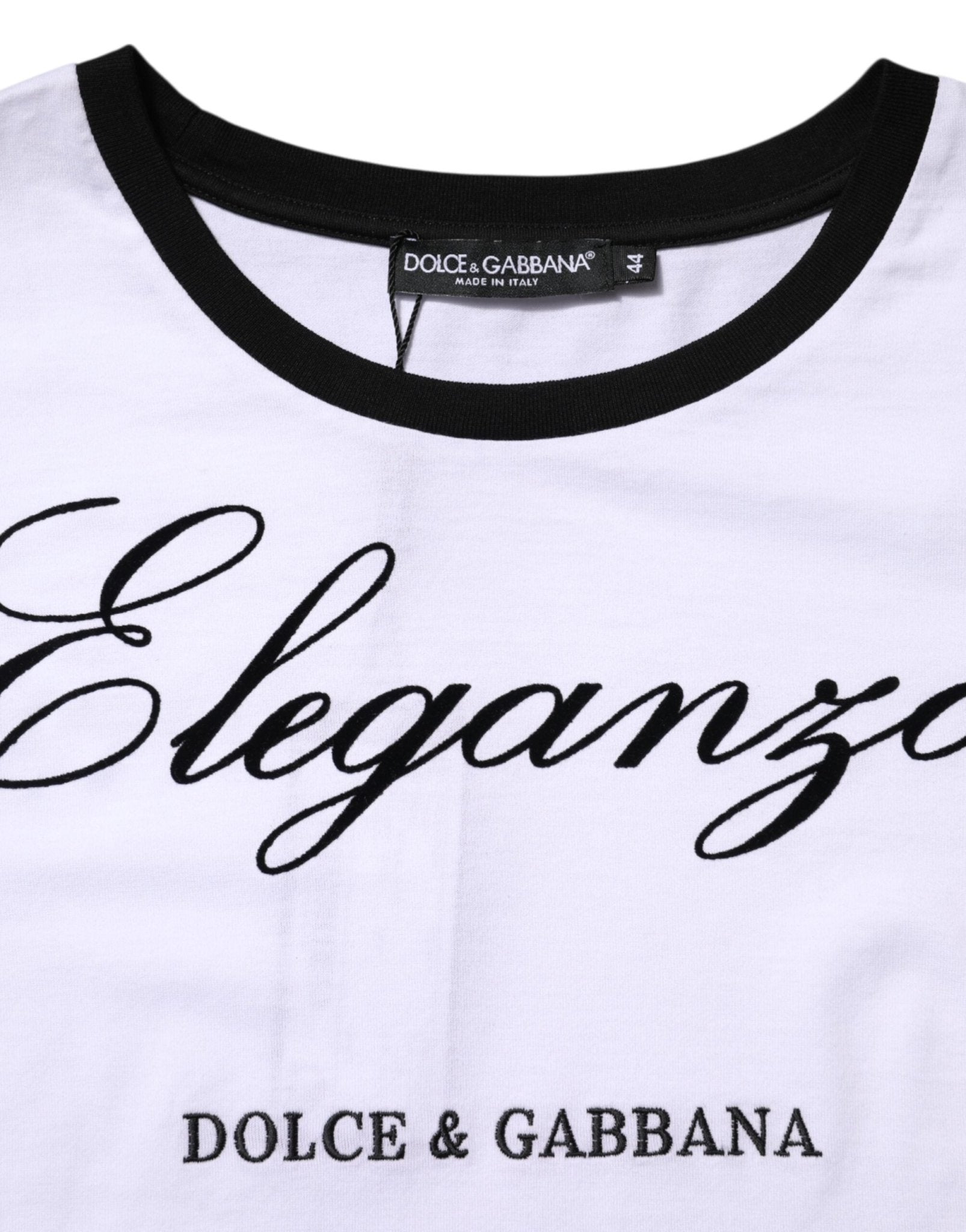 Dolce & Gabbana White Eleganza Cotton Crew Neck Tee T-shirt - RIMODA