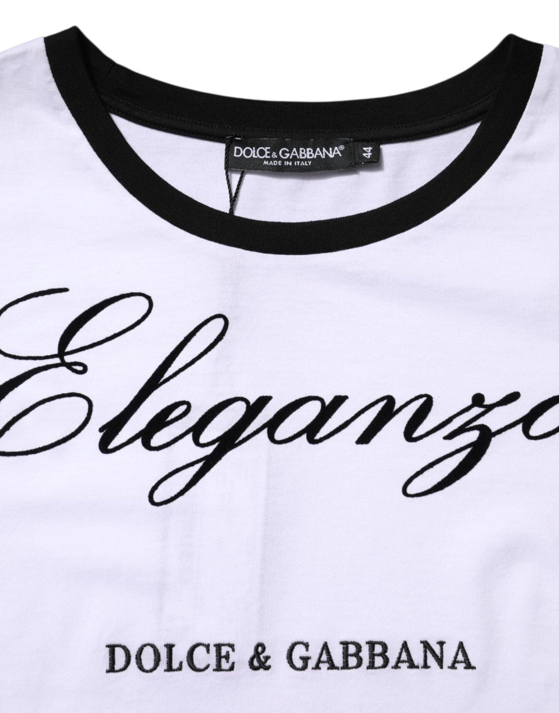 Dolce & Gabbana White Eleganza Cotton Crew Neck Tee T-shirt - RIMODA