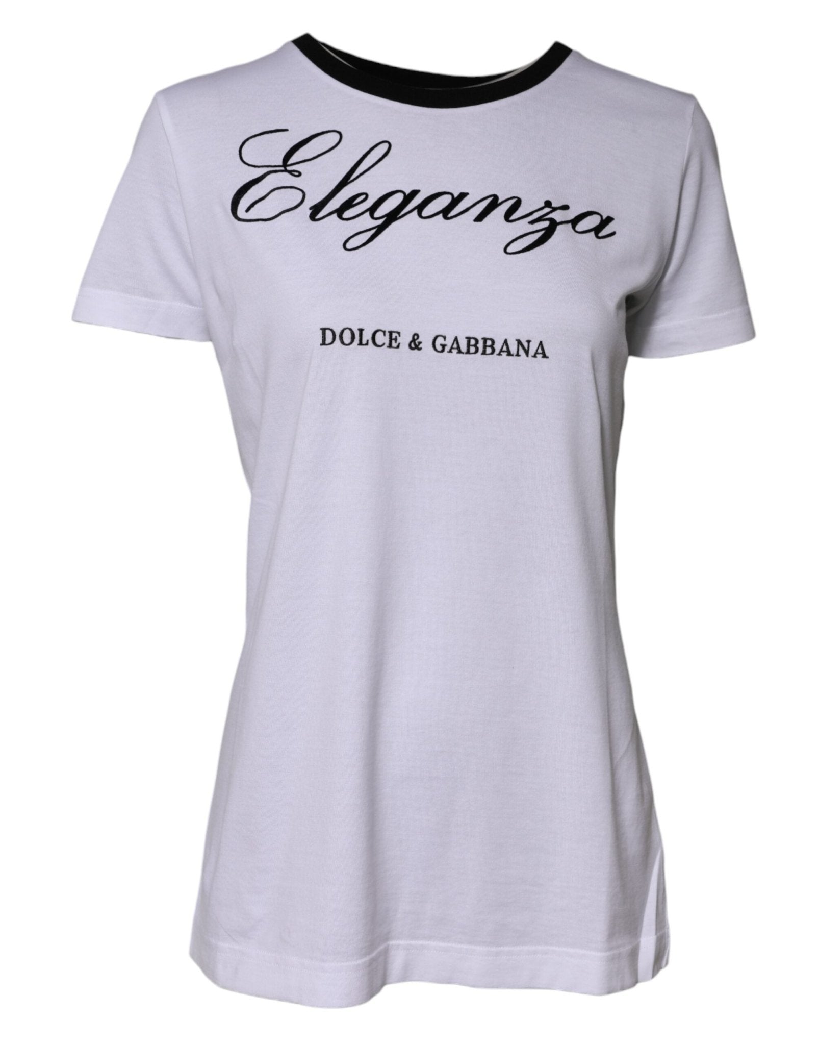 Dolce & Gabbana White Eleganza Cotton Crew Neck Tee T-shirt - RIMODA