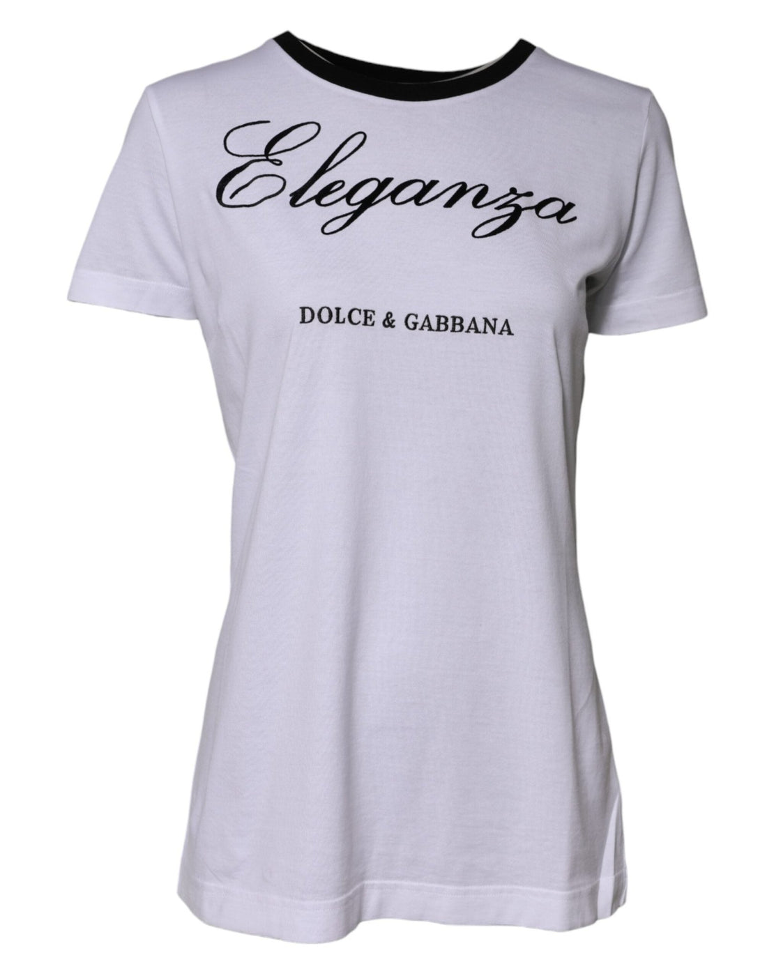 Dolce & Gabbana White Eleganza Cotton Crew Neck Tee T-shirt - RIMODA