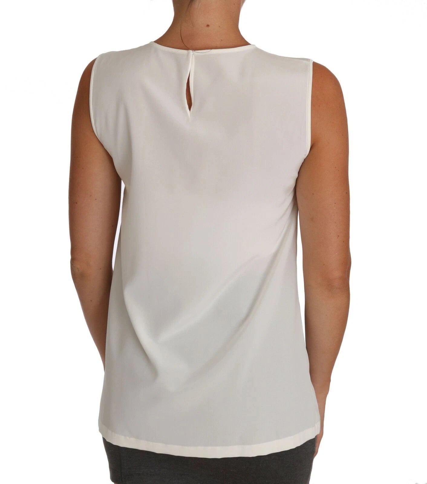 Dolce & Gabbana White Embellished Crystal Sequin Fairy Top - RIMODA