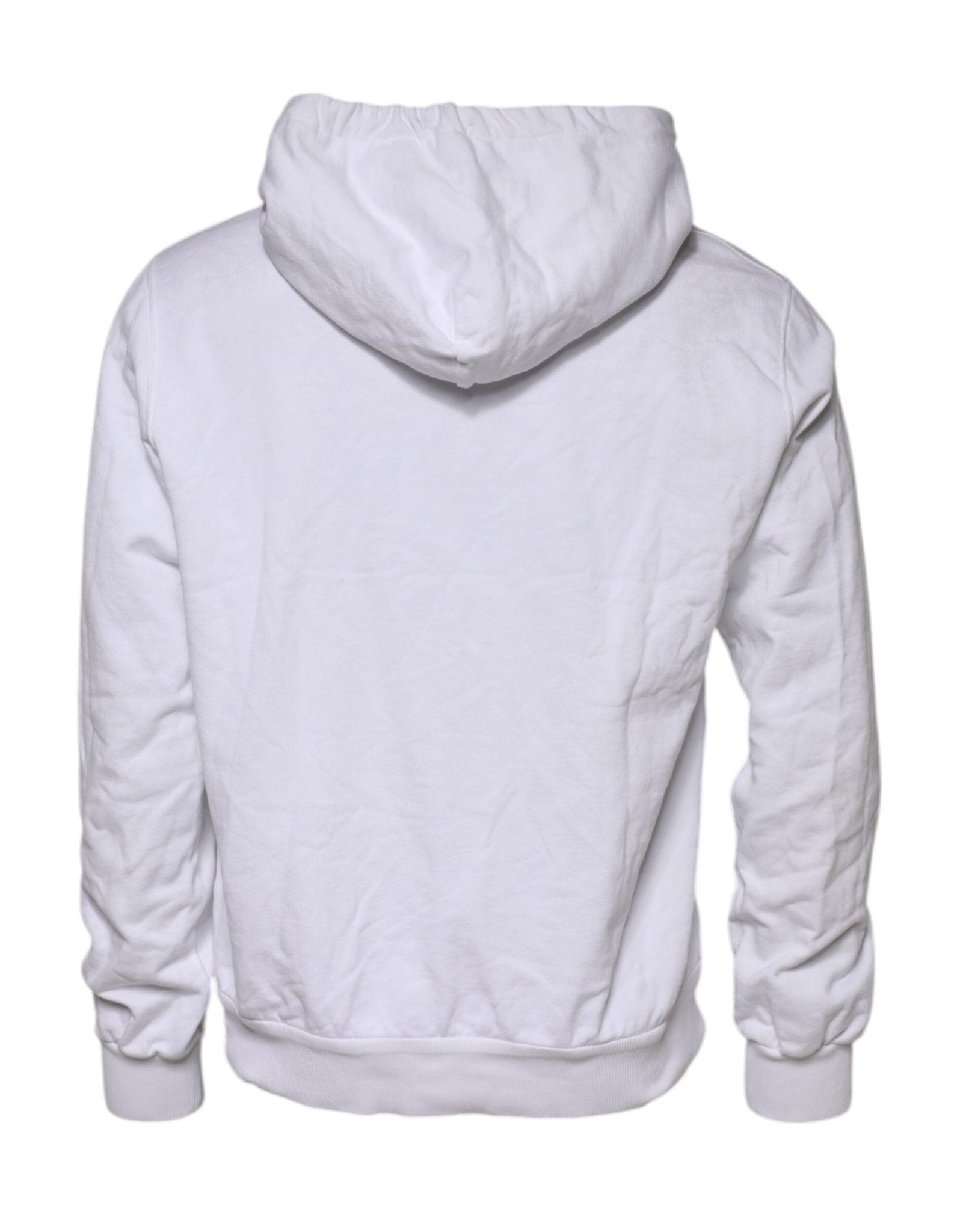 Dolce & Gabbana White Embossed Logo Hooded Sweatshirt Sweater - RIMODA