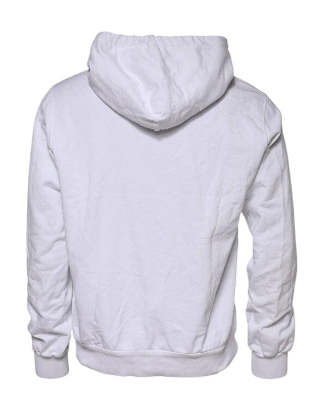 Dolce & Gabbana White Embossed Logo Hooded Sweatshirt Sweater - RIMODA