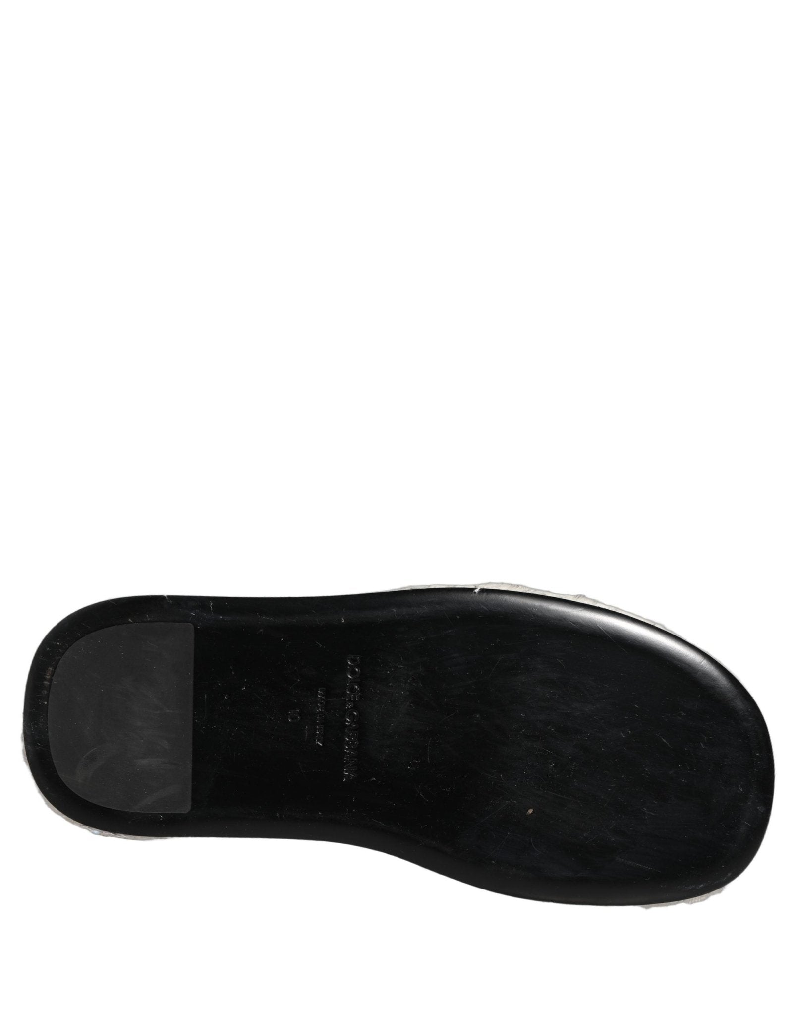 Dolce & Gabbana White Faux Fur Flats Men Slides Sandals Shoes - RIMODA