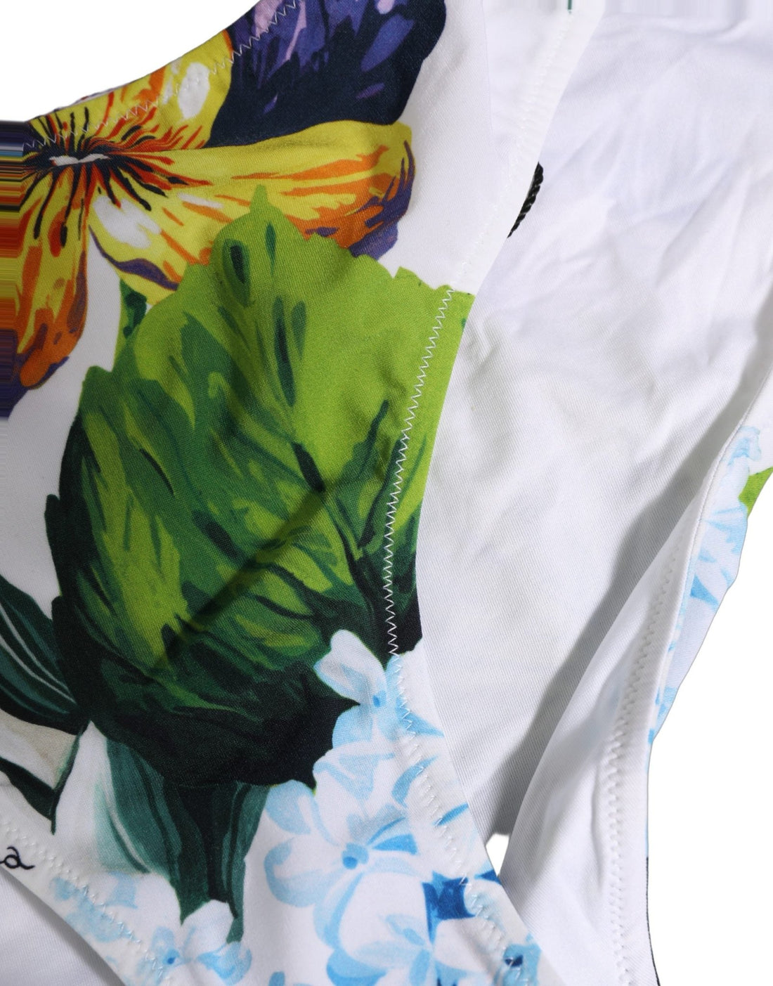 Dolce & Gabbana White Floral Bandeau Brief Two Piece Swimwear - RIMODA