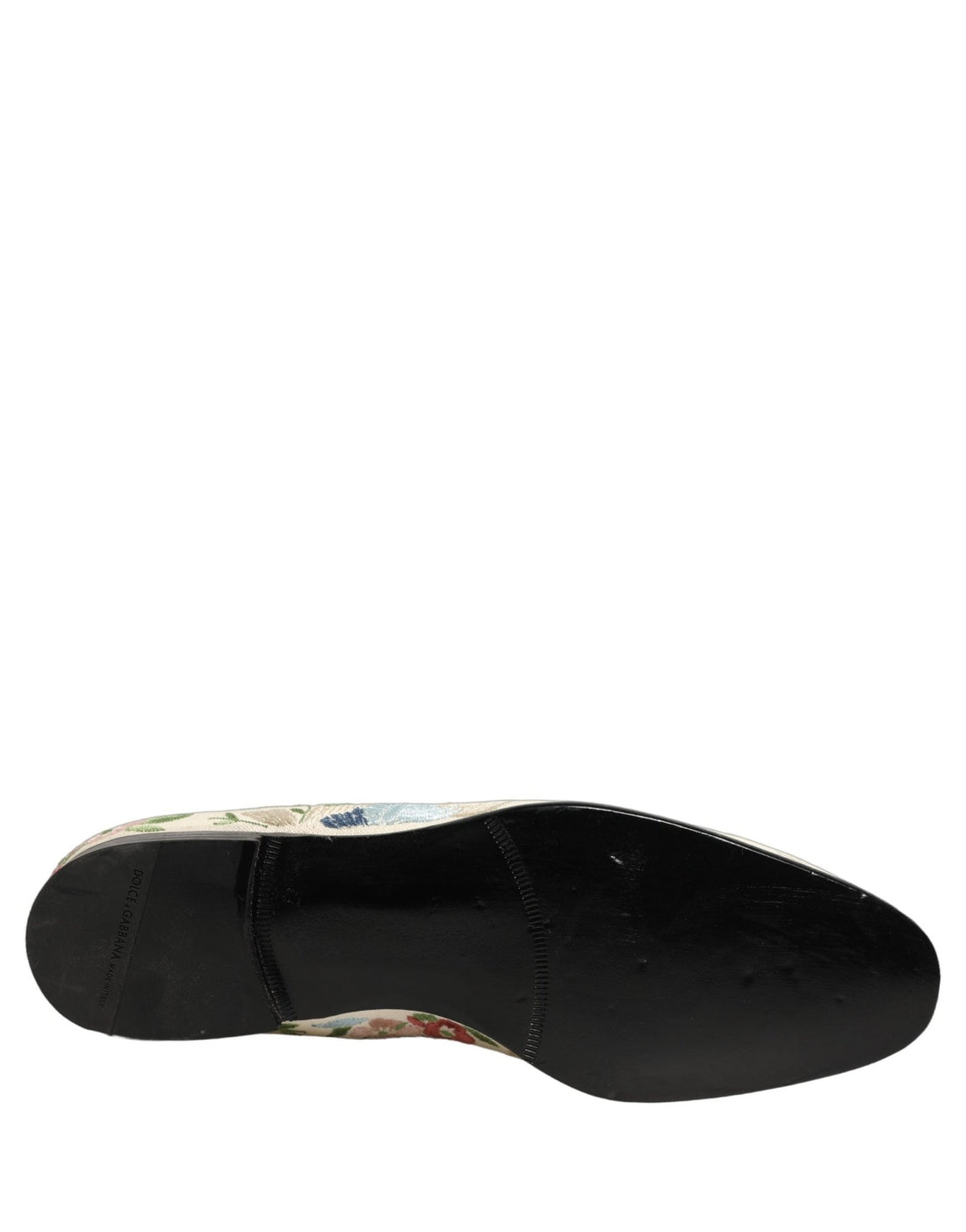 Dolce & Gabbana White Floral Embroidery Dress Loafers Shoes - RIMODA