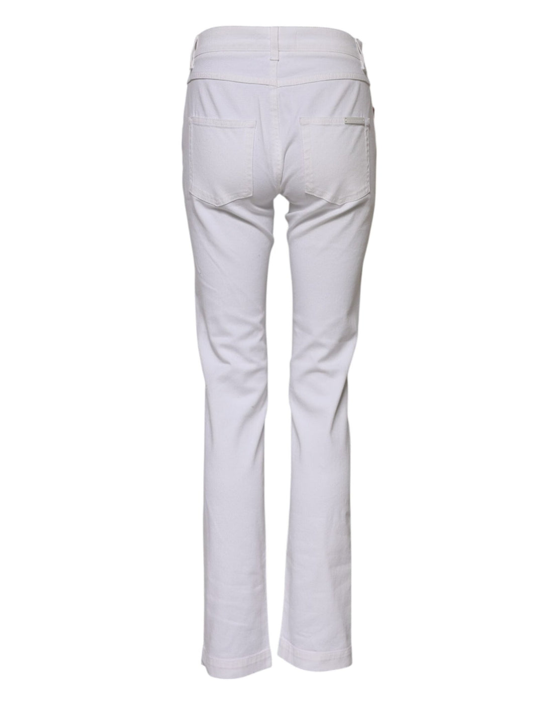 Dolce & Gabbana White Floral Embroidery GIRLY Denim Jeans - RIMODA