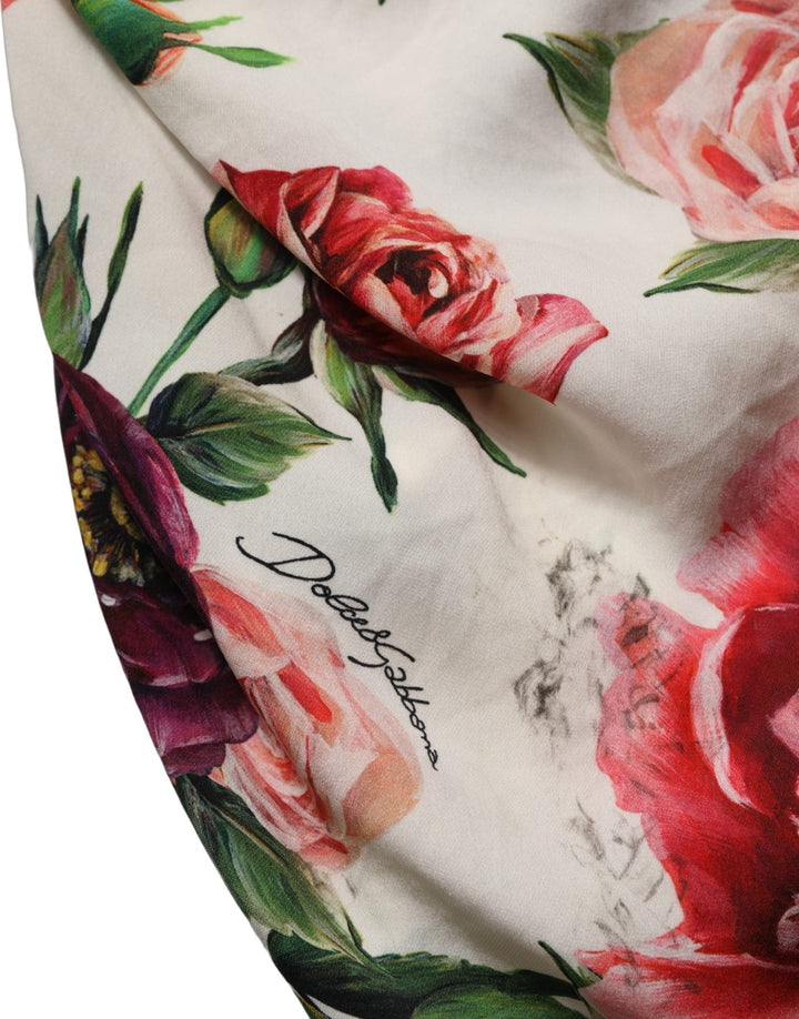 Dolce & Gabbana White Floral Sheath Sleeveless Mini Dress - RIMODA