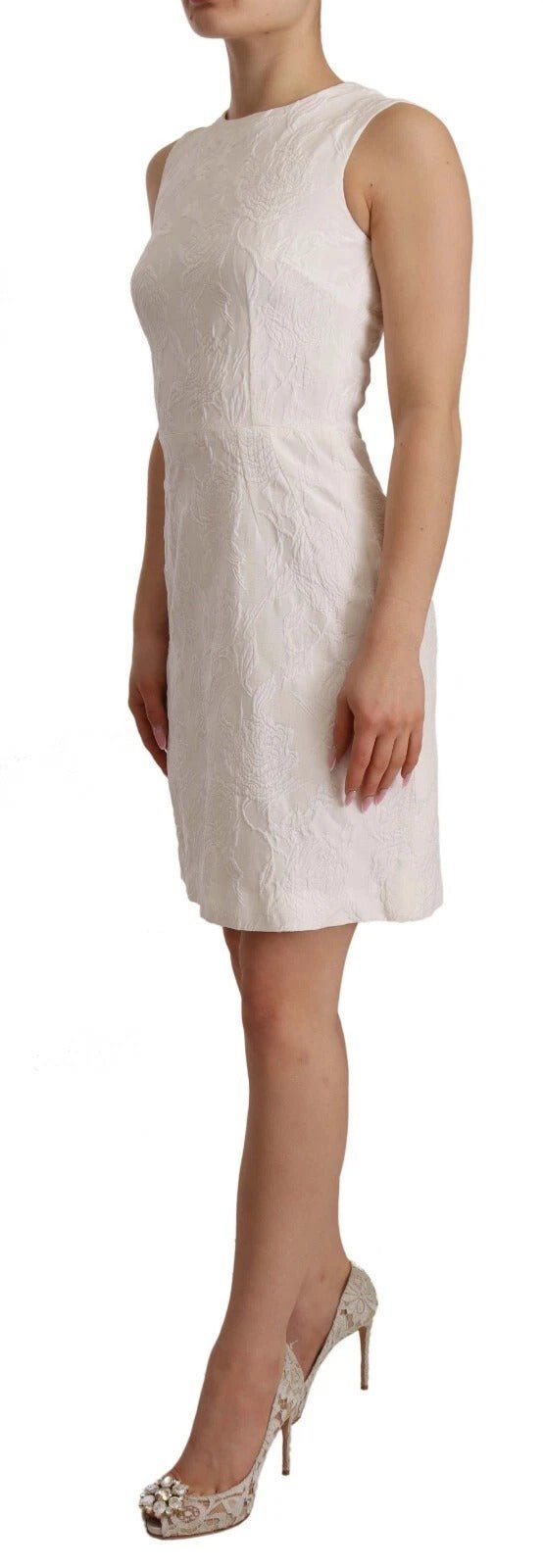 Dolce & Gabbana White Floral Sleeveless Sheath Mini Dress - RIMODA