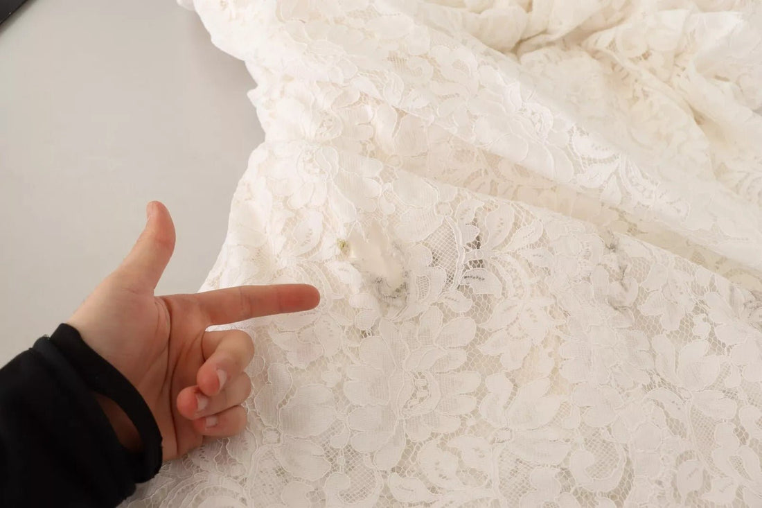 Dolce & Gabbana White Flower Lace Corsage Long Maxi Dress - RIMODA