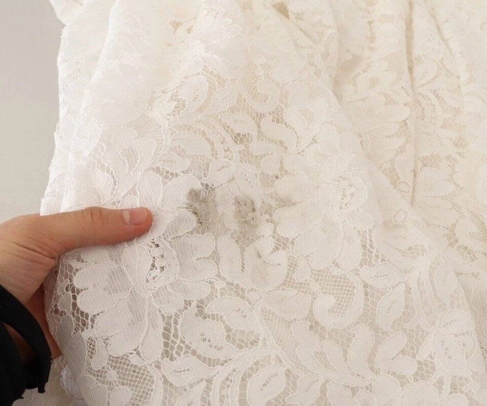 Dolce & Gabbana White Flower Lace Corsage Long Maxi Dress - RIMODA
