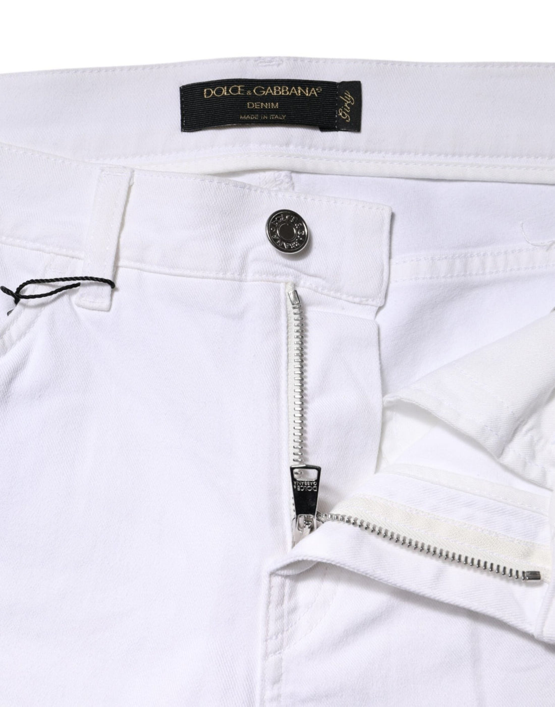 Dolce & Gabbana White GIRLY Floral Embroidery Denim Jeans - RIMODA