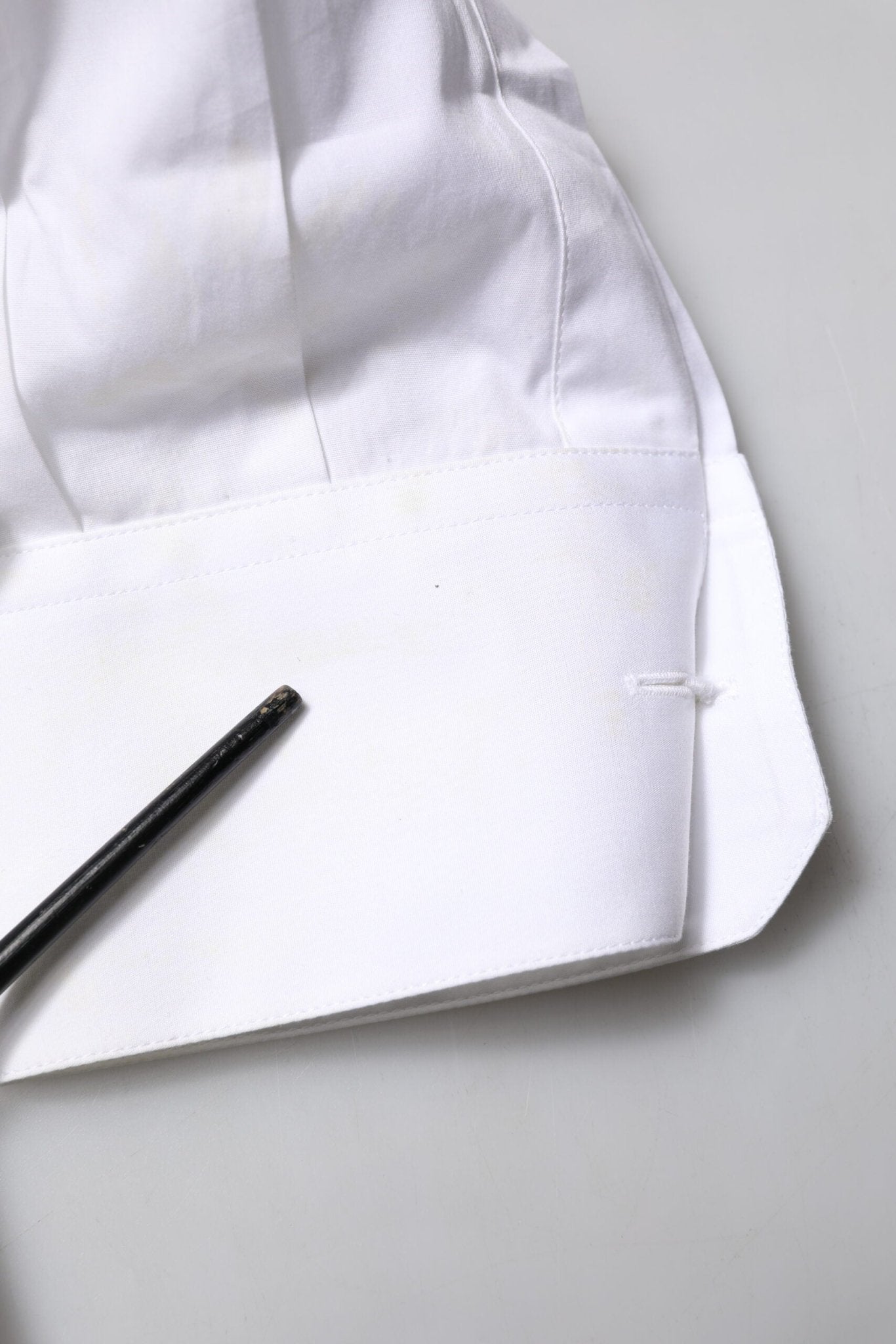Dolce & Gabbana White GOLD Bib Poplin Dress Men Formal Shirt - RIMODA