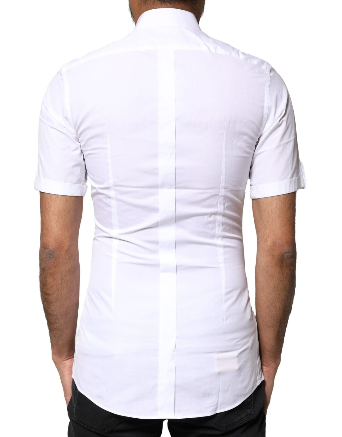 Dolce & Gabbana White GOLD Button Down Casual Men Polo Shirt - RIMODA