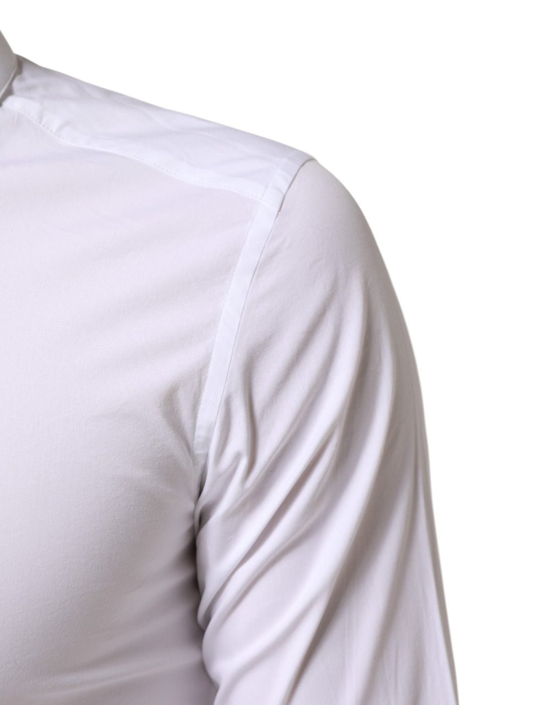 Dolce & Gabbana White GOLD Cotton Long Sleeves Dress Men Shirt - RIMODA
