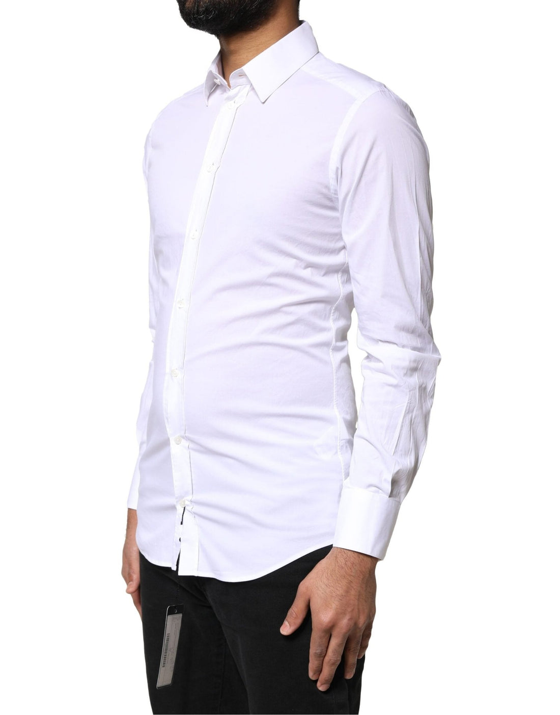 Dolce & Gabbana White GOLD Cotton Long Sleeves Dress Shirt - RIMODA