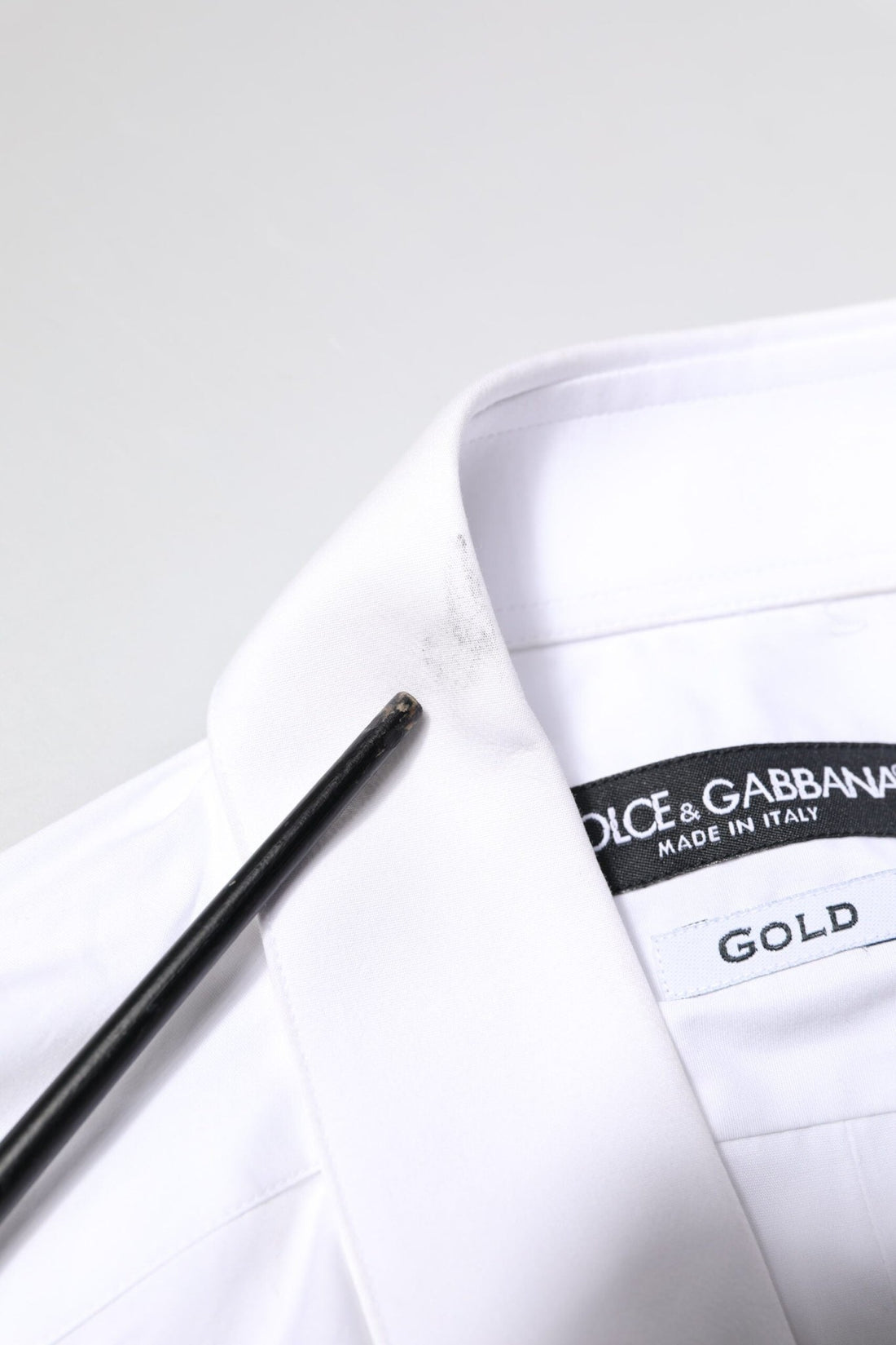 Dolce & Gabbana White GOLD Cotton Long Sleeves Men Dress Shirt - RIMODA