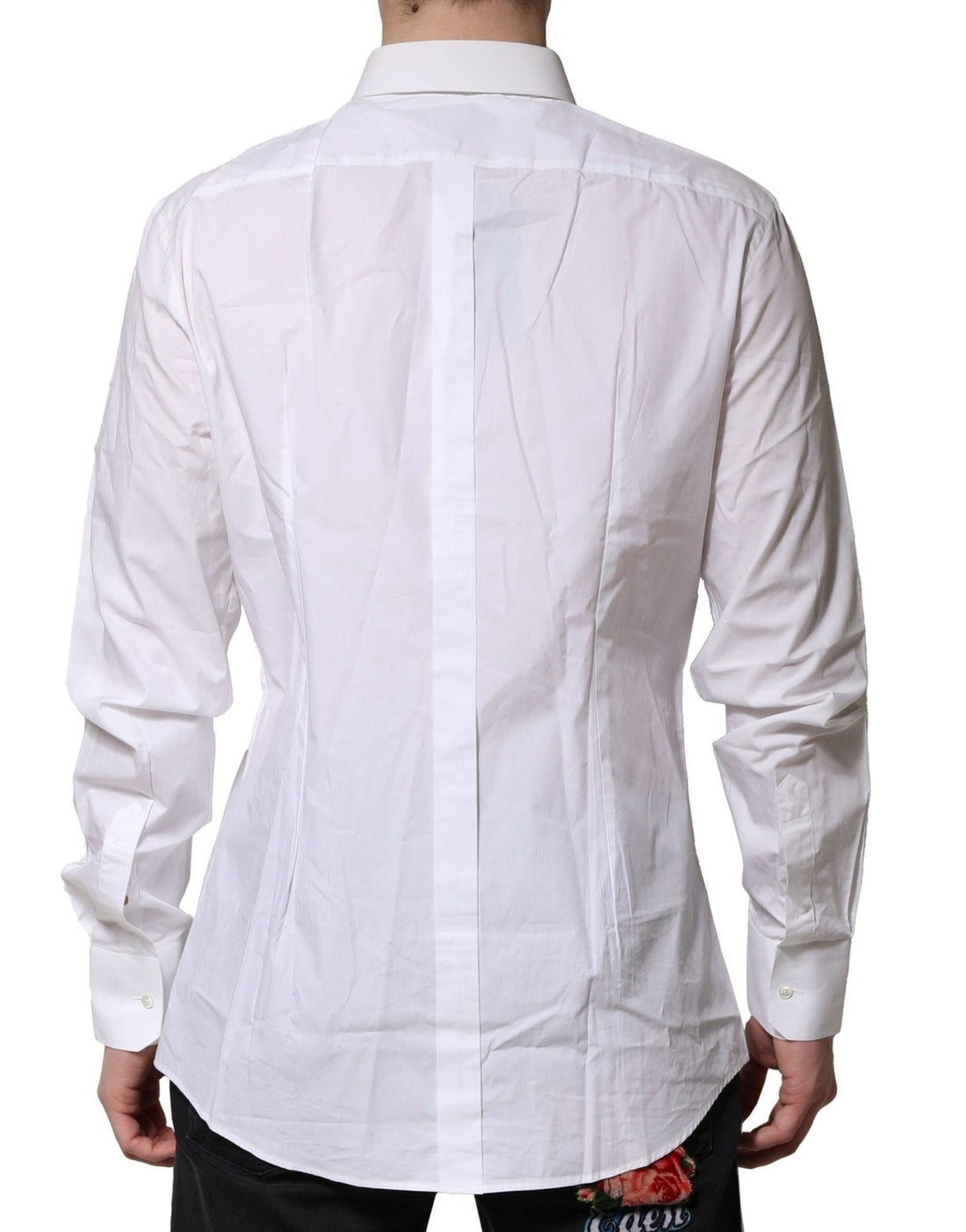 Dolce & Gabbana White GOLD Cotton Men Dress Formal Shirt - RIMODA