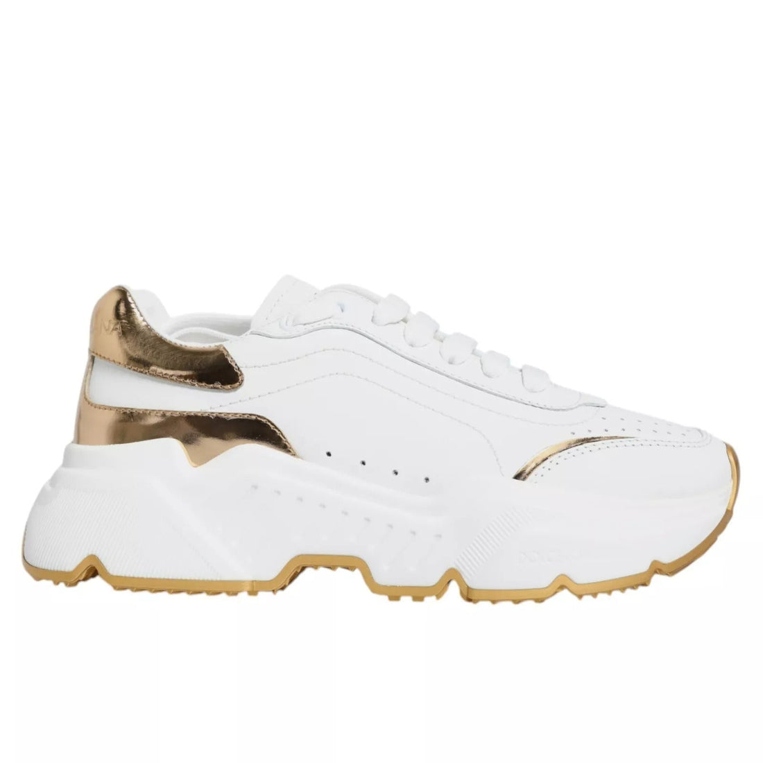 Dolce & Gabbana White Gold Daymaster Low Top Sneakers Shoes - RIMODA