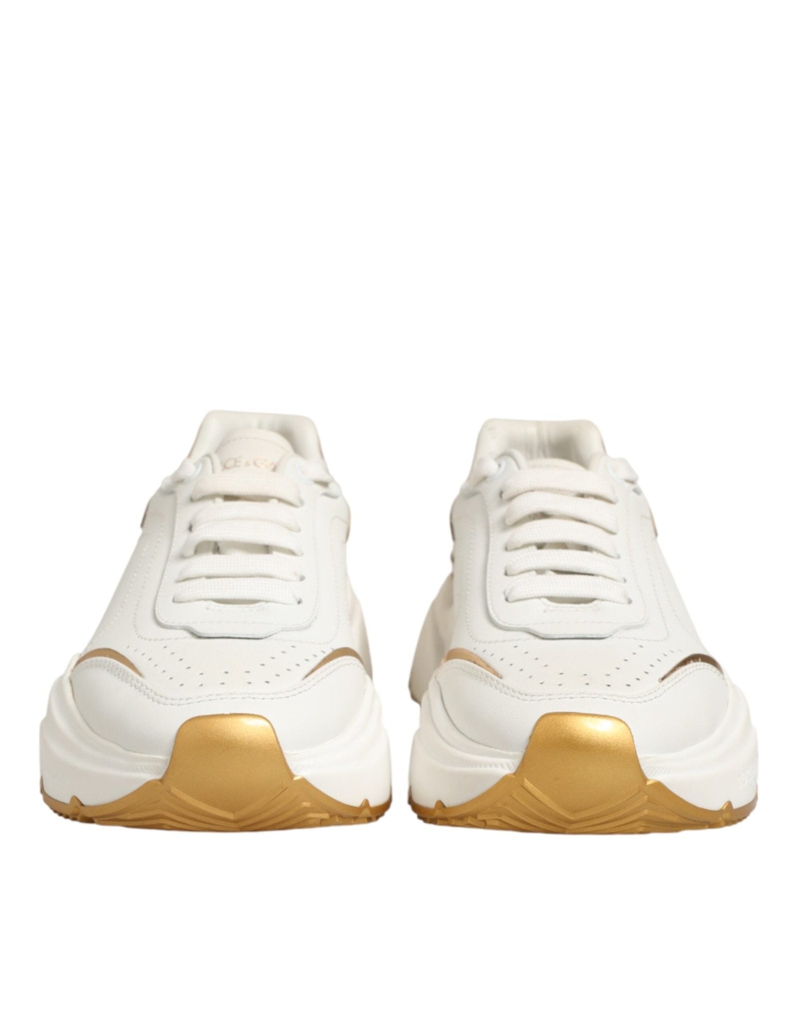 Dolce & Gabbana White Gold Daymaster Low Top Sneakers Shoes - RIMODA