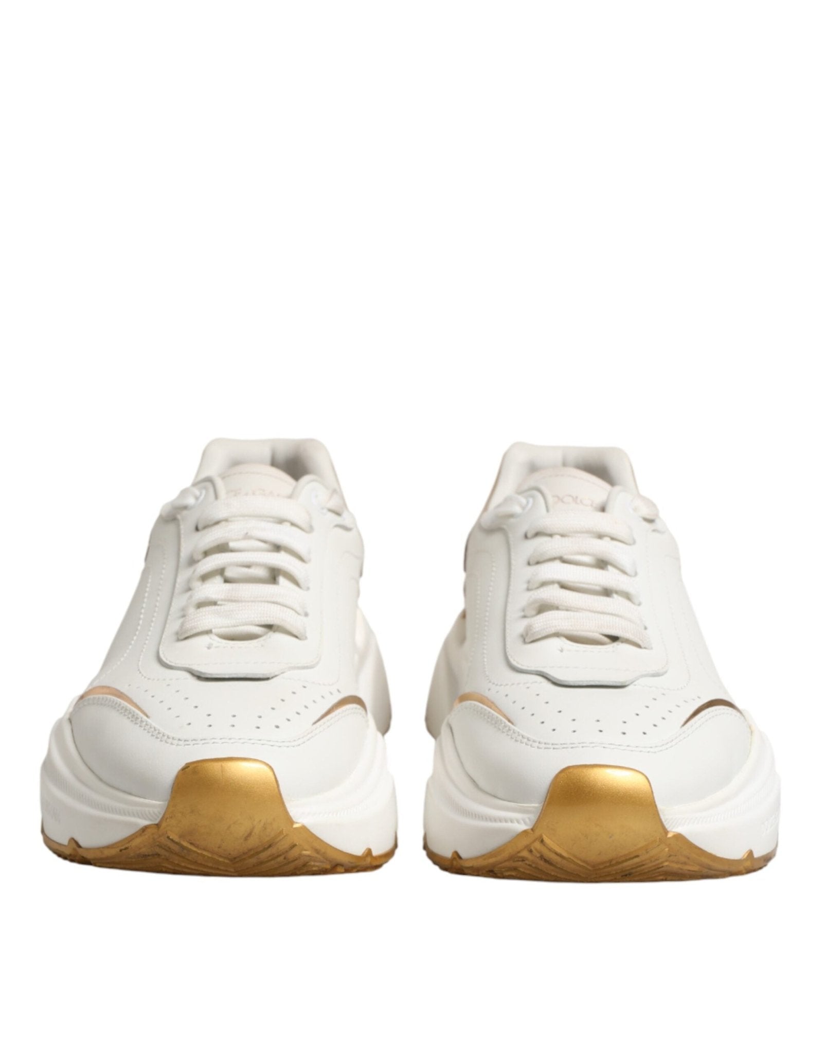 Dolce & Gabbana White Gold Daymaster Low Top Sneakers Shoes - RIMODA