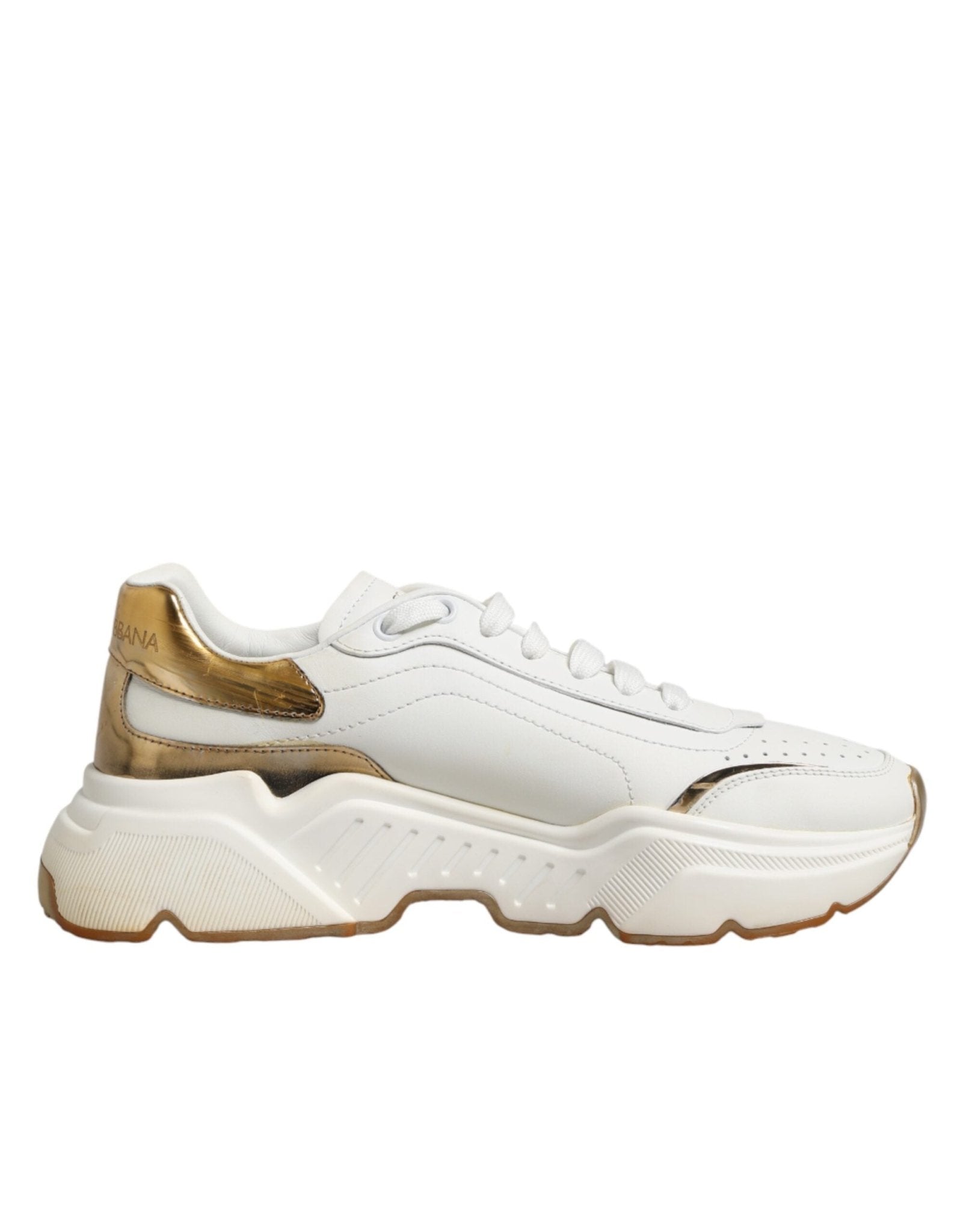 Dolce & Gabbana White Gold Daymaster Low Top Sneakers Shoes - RIMODA
