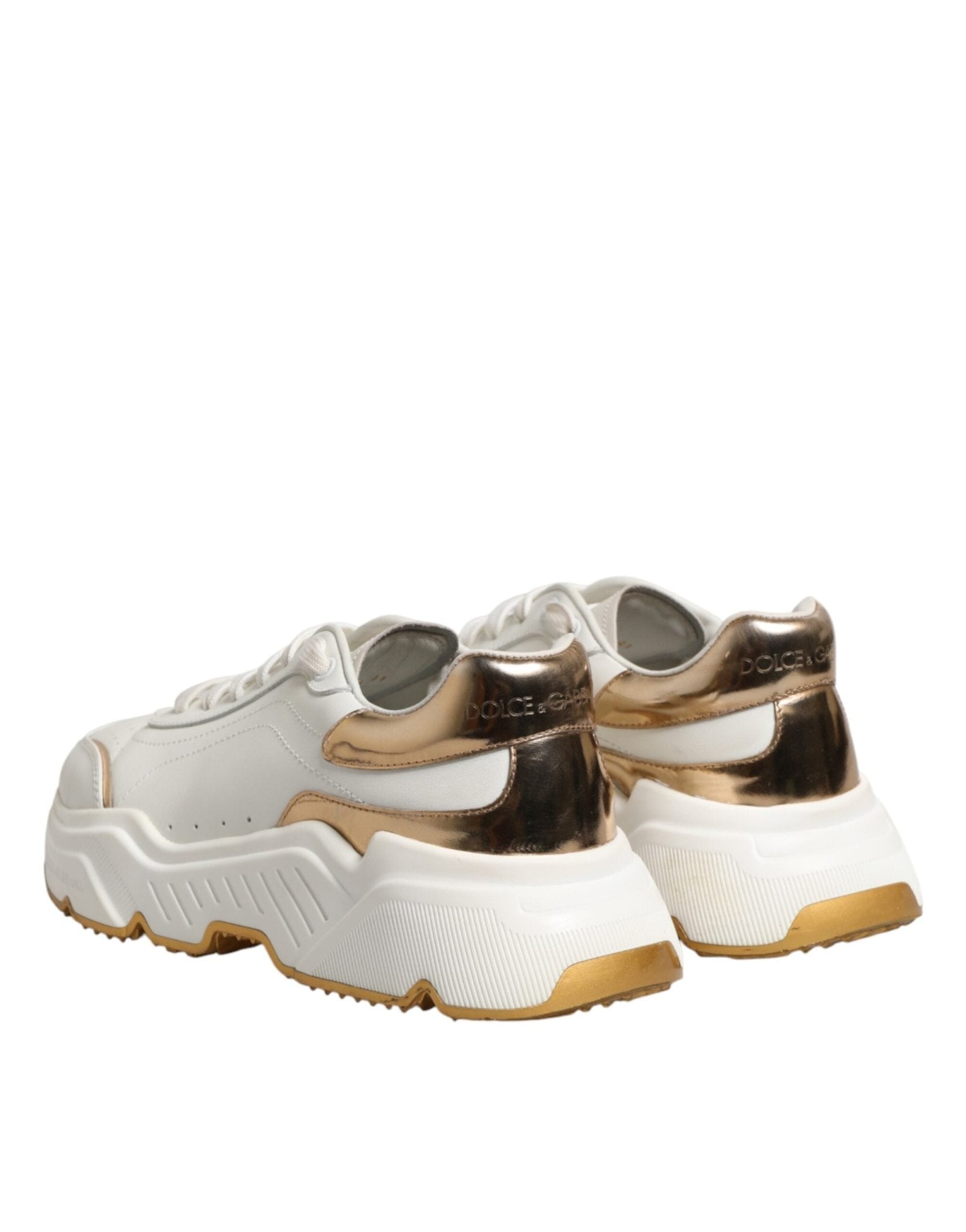 Dolce & Gabbana White Gold Daymaster Low Top Sneakers Shoes - RIMODA