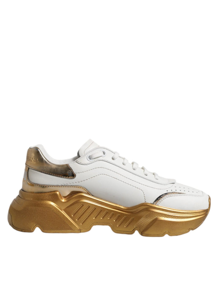 Dolce & Gabbana White Gold Daymaster Low Top Sneakers Shoes - RIMODA