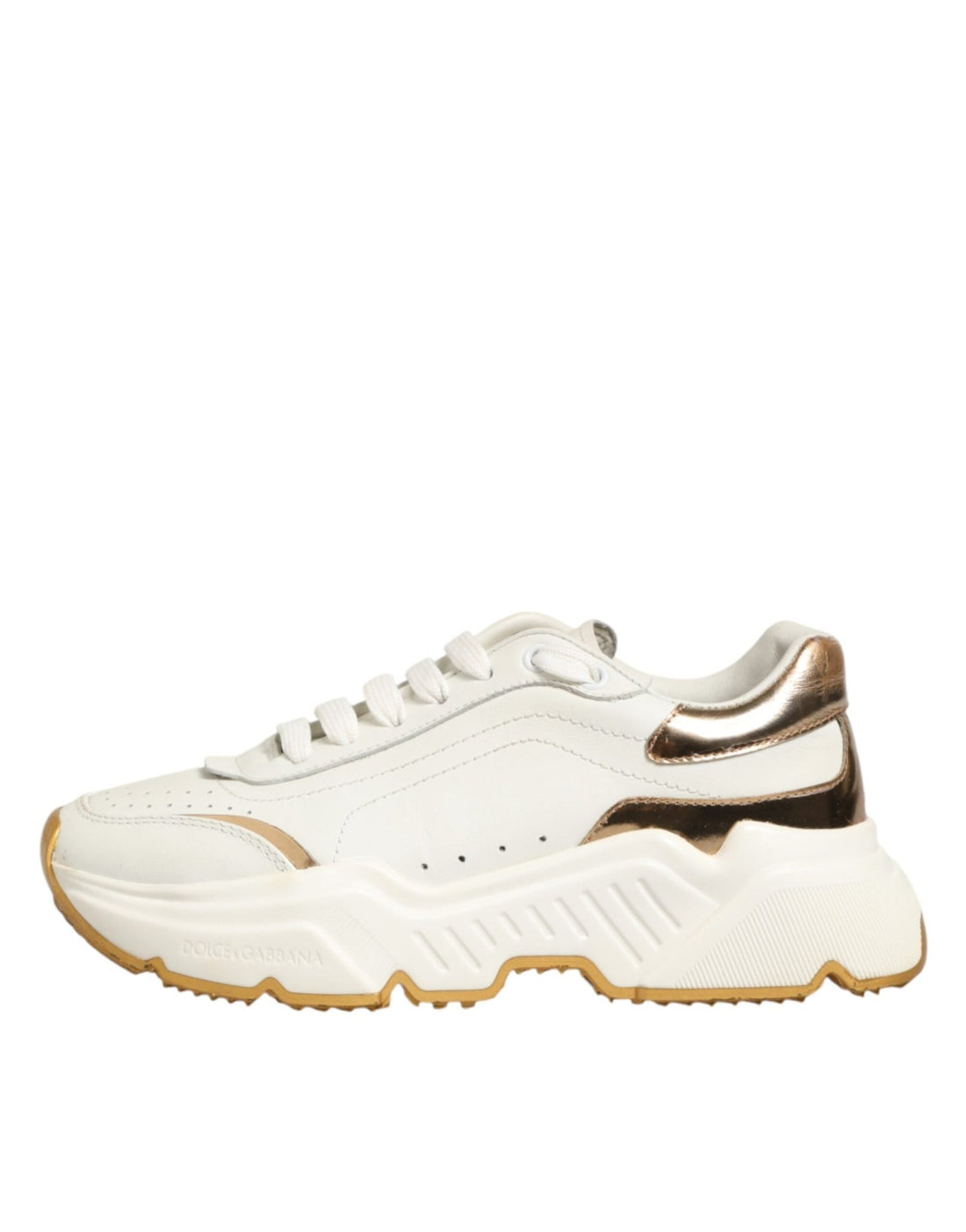 Dolce & Gabbana White Gold Daymaster Low Top Sneakers Shoes - RIMODA