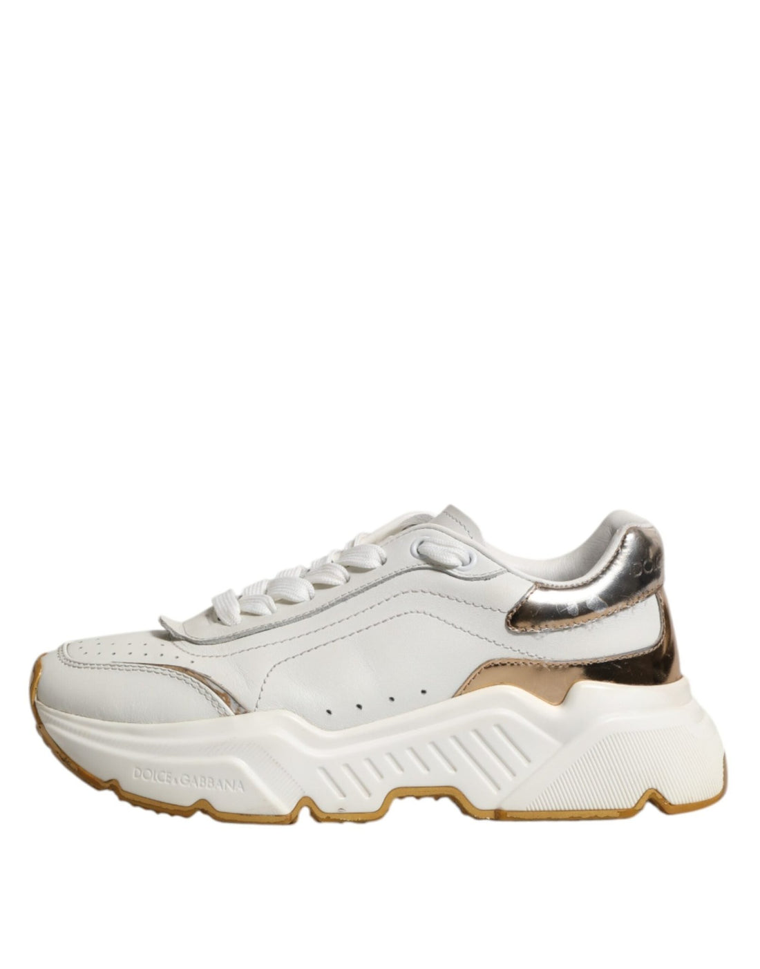 Dolce & Gabbana White Gold Daymaster Low Top Sneakers Shoes - RIMODA