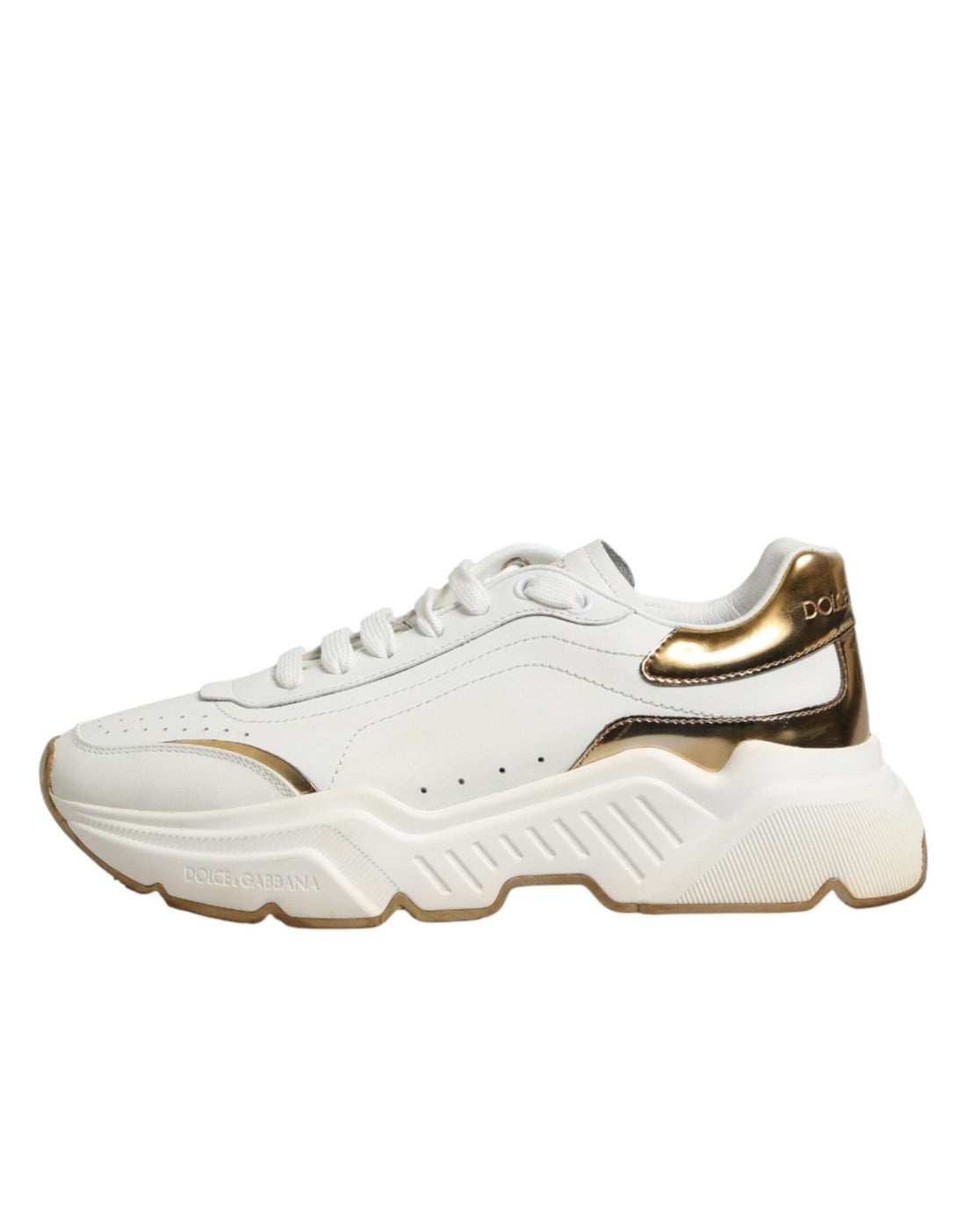 Dolce & Gabbana White Gold Daymaster Low Top Sneakers Shoes - RIMODA