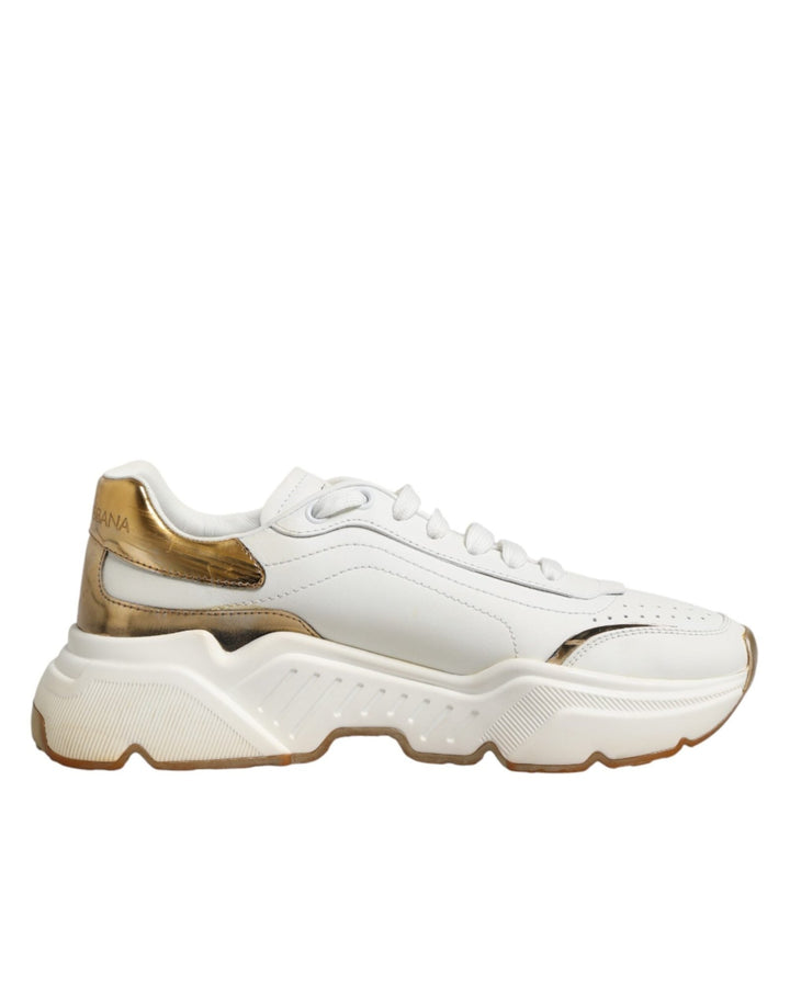 Dolce & Gabbana White Gold Daymaster Low Top Sneakers Shoes - RIMODA