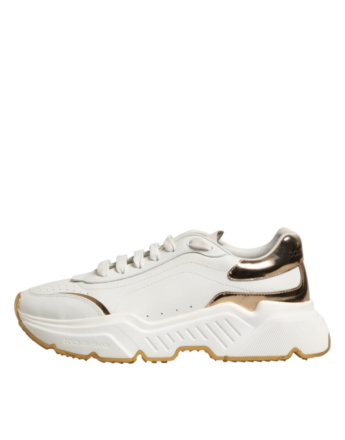 Dolce & Gabbana White Gold Daymaster Low Top Sneakers Shoes - RIMODA