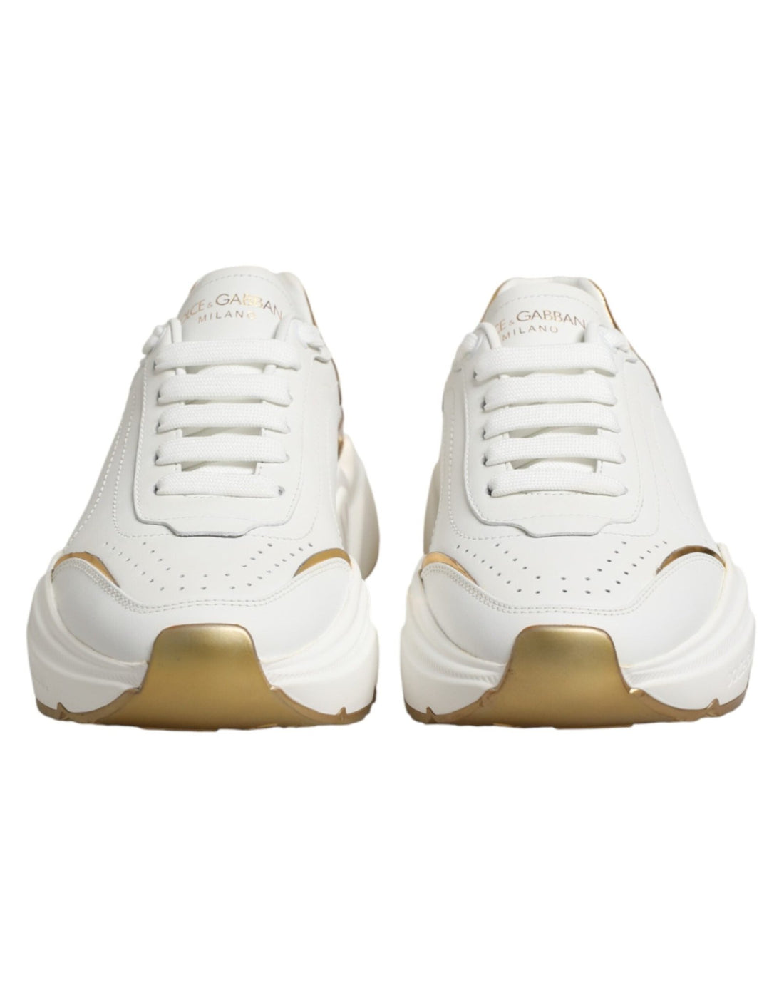 Dolce & Gabbana White Gold Daymaster Low Top Sneakers Shoes - RIMODA
