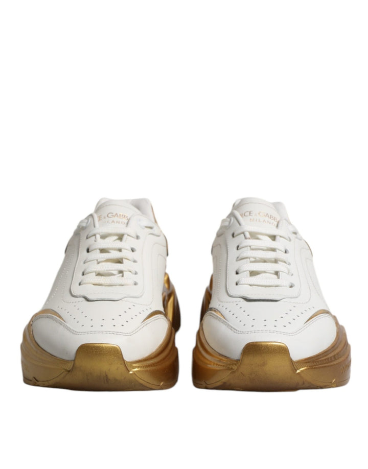 Dolce & Gabbana White Gold Daymaster Low Top Sneakers Shoes - RIMODA