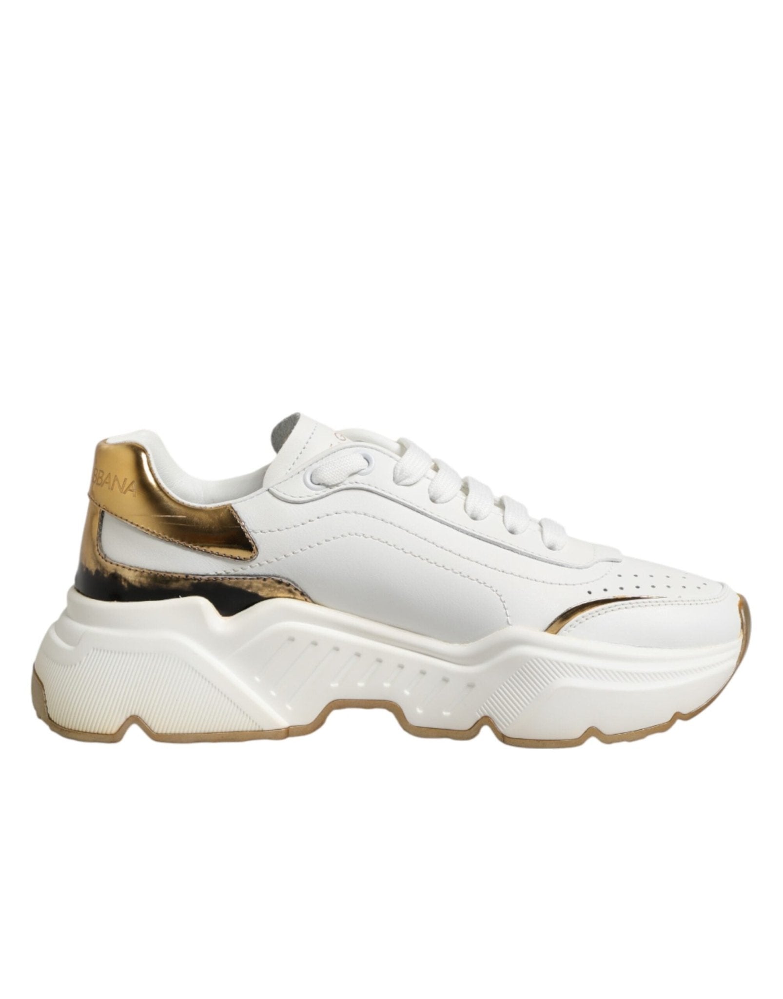 Dolce & Gabbana White Gold Daymaster Low Top Sneakers Shoes - RIMODA