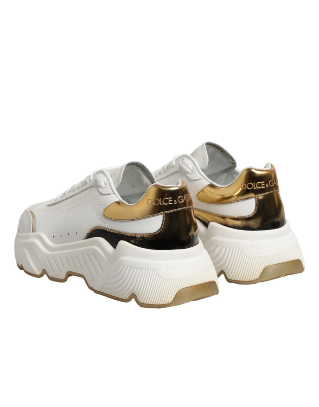 Dolce & Gabbana White Gold Daymaster Low Top Sneakers Shoes - RIMODA