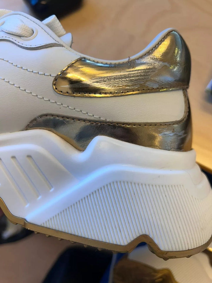 Dolce & Gabbana White Gold Daymaster Low Top Sneakers Shoes - RIMODA