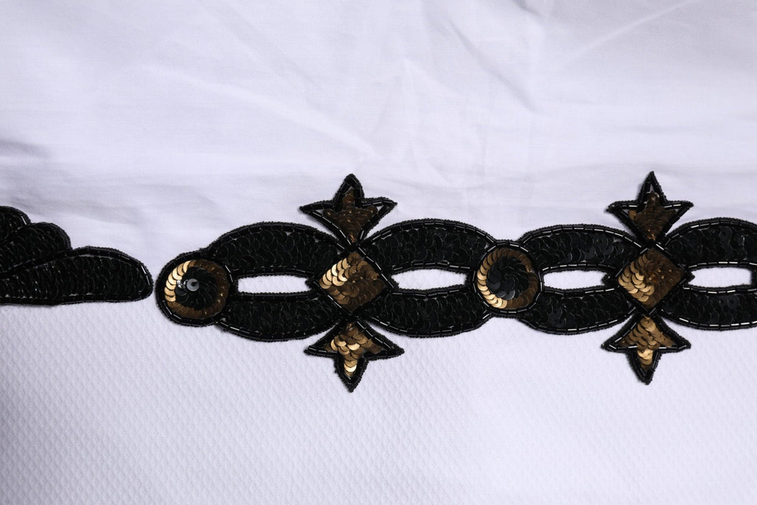 Dolce & Gabbana White GOLD Embellished Formal Men Dress Shirt - RIMODA