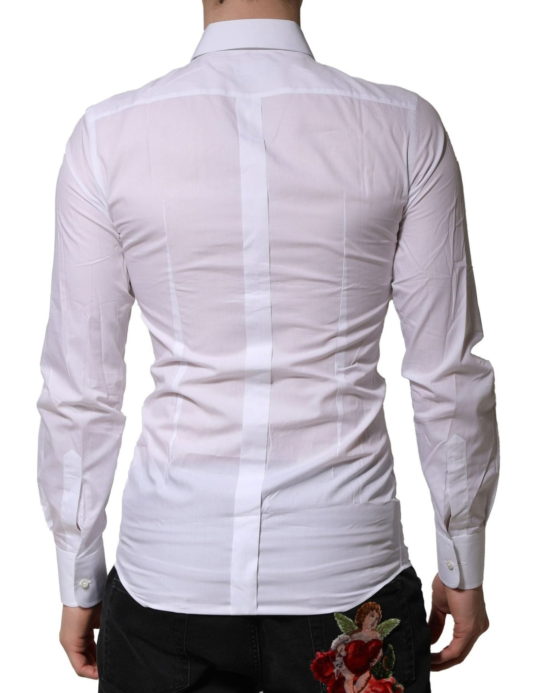 Dolce & Gabbana White GOLD Embellished Formal Men Dress Shirt - RIMODA